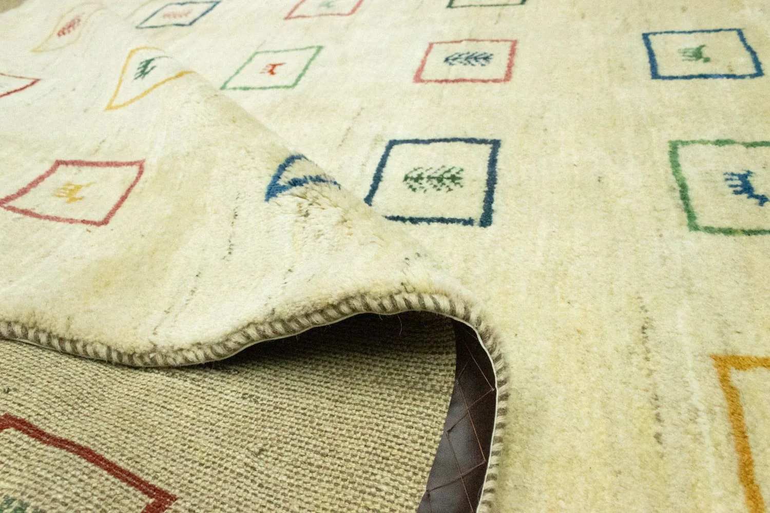 Gabbeh Teppich - Perser 281 x 195 cm - beige - Image 4