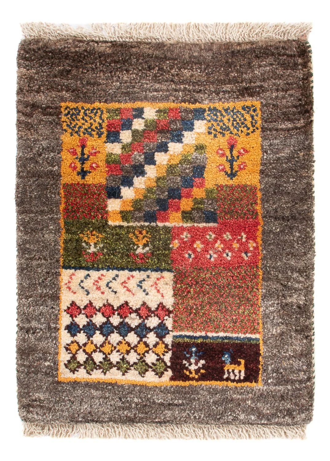 Gabbeh Teppich - Perser - 60 x 40 cm - mehrfarbig
