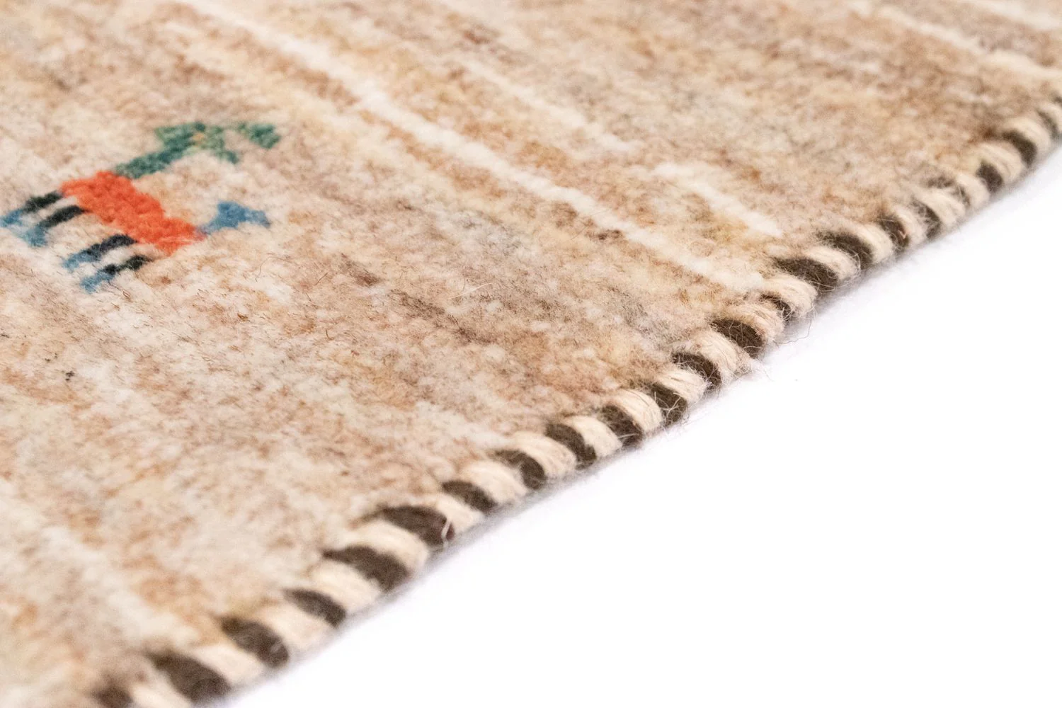 Gabbeh Teppich - Perser 60 x 40 cm - beige - Image 3