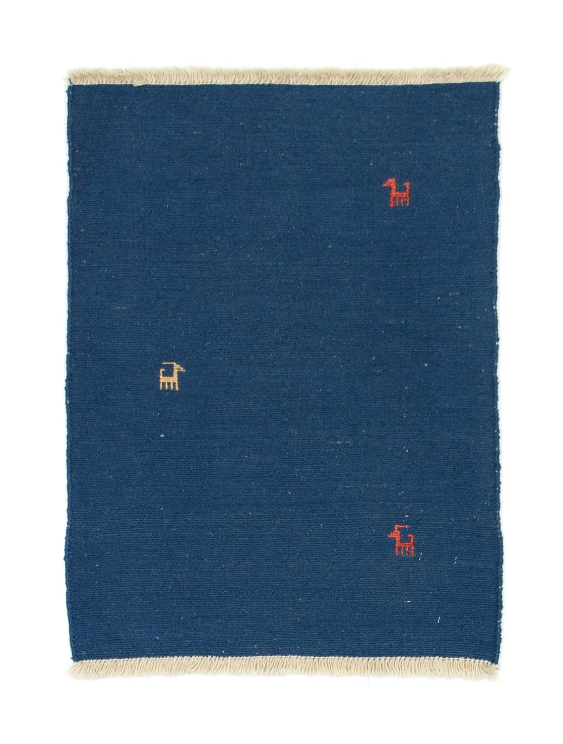 Gabbeh Teppich - Perser 86 x 63 cm - dunkelblau
