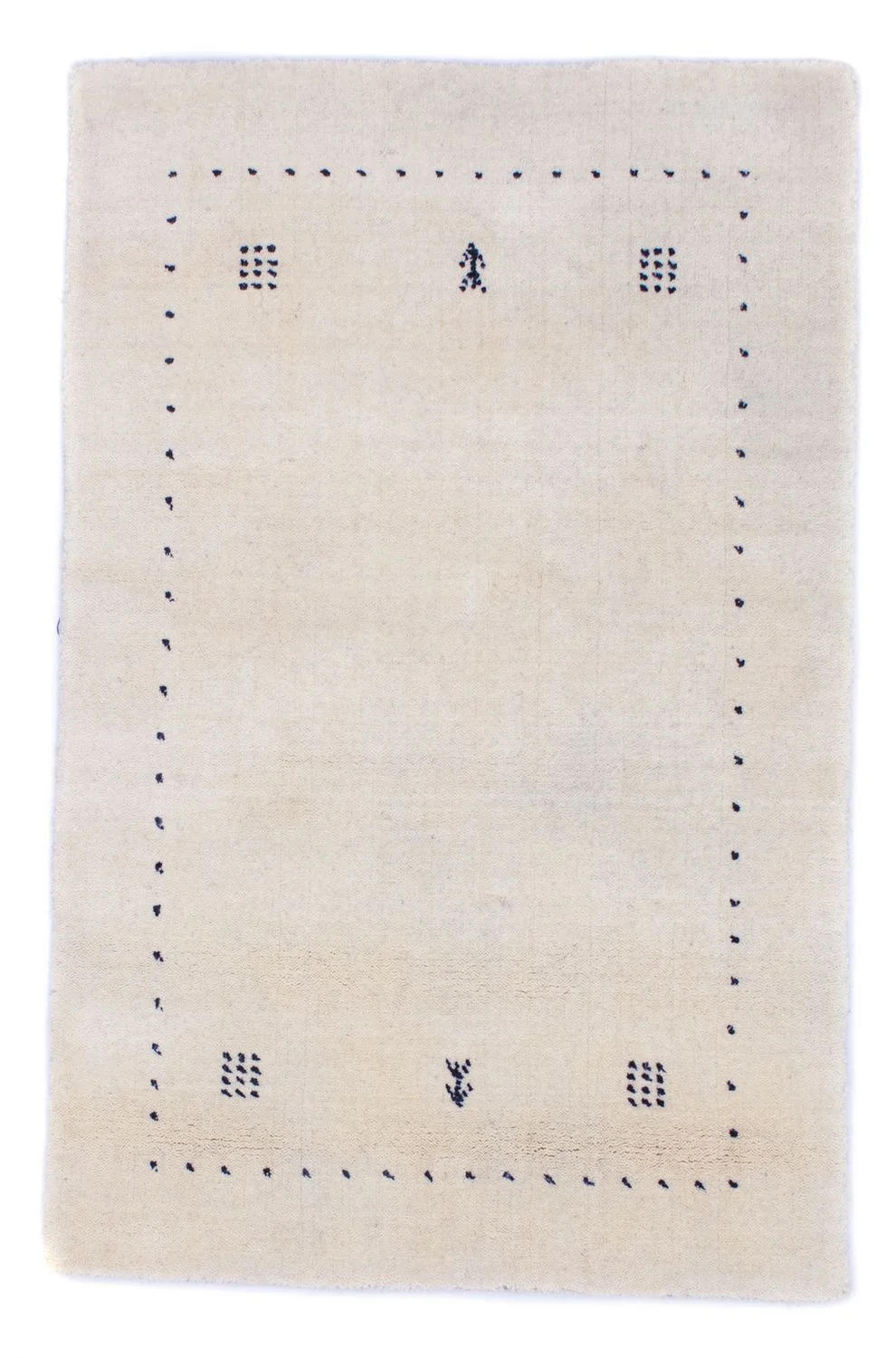 Gabbeh Teppich - Softy 90 x 60 cm - naturweiß