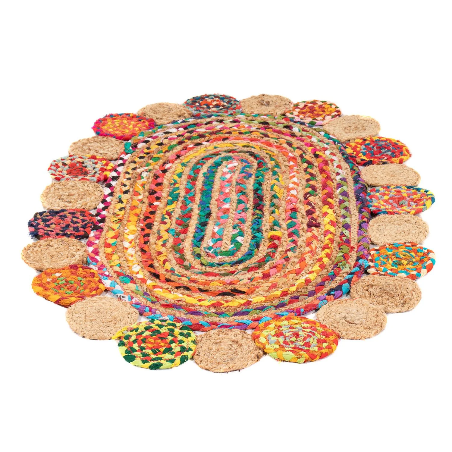 Juteteppich oval - 91 x 61 cm - mehrfarbig - Image 5