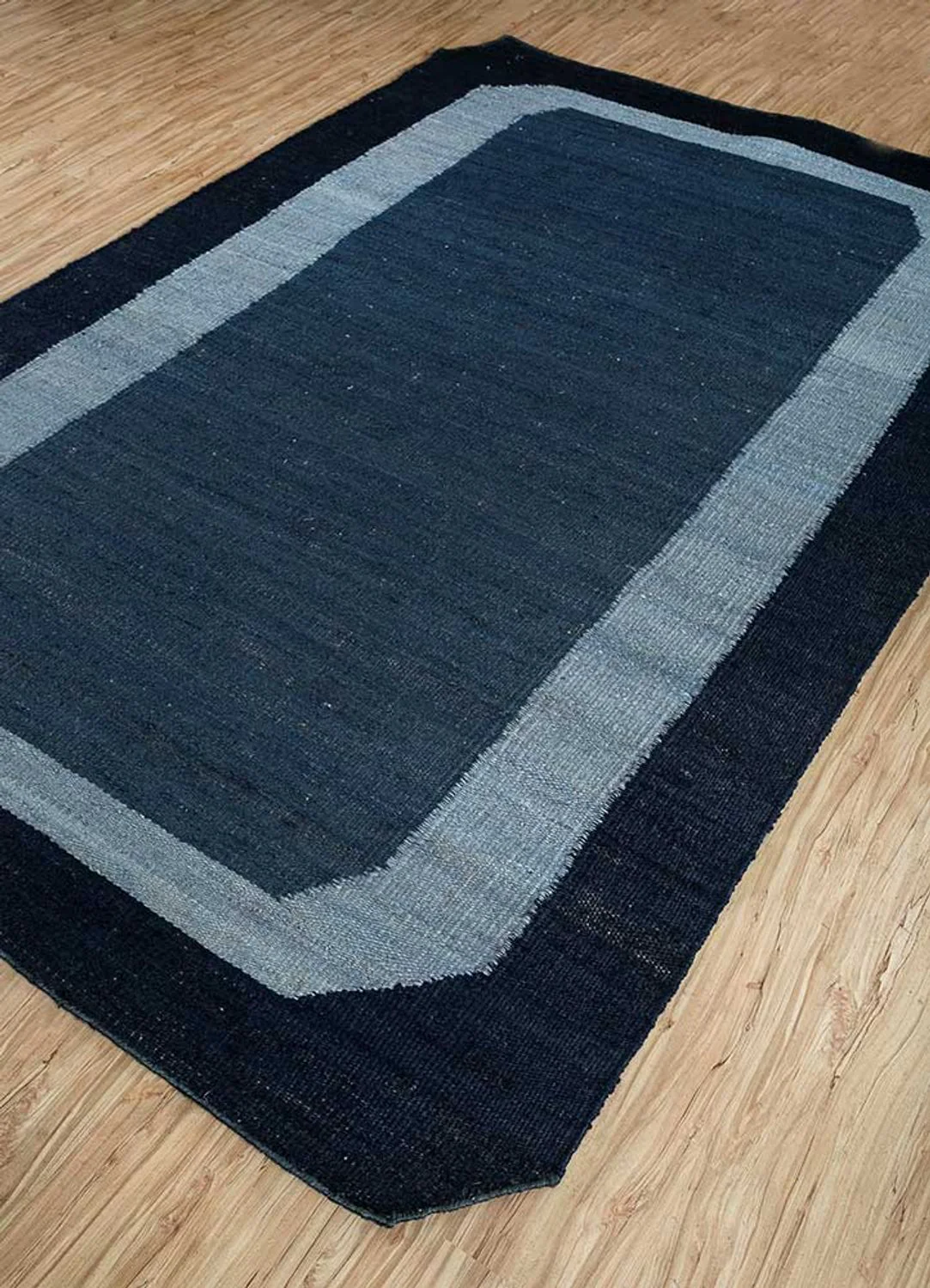 Juteteppich sonderform - 270 x 180 cm - blau - Image 2