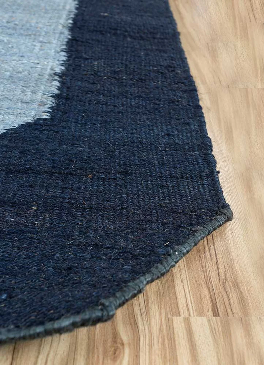 Juteteppich sonderform - 270 x 180 cm - blau - Image 3