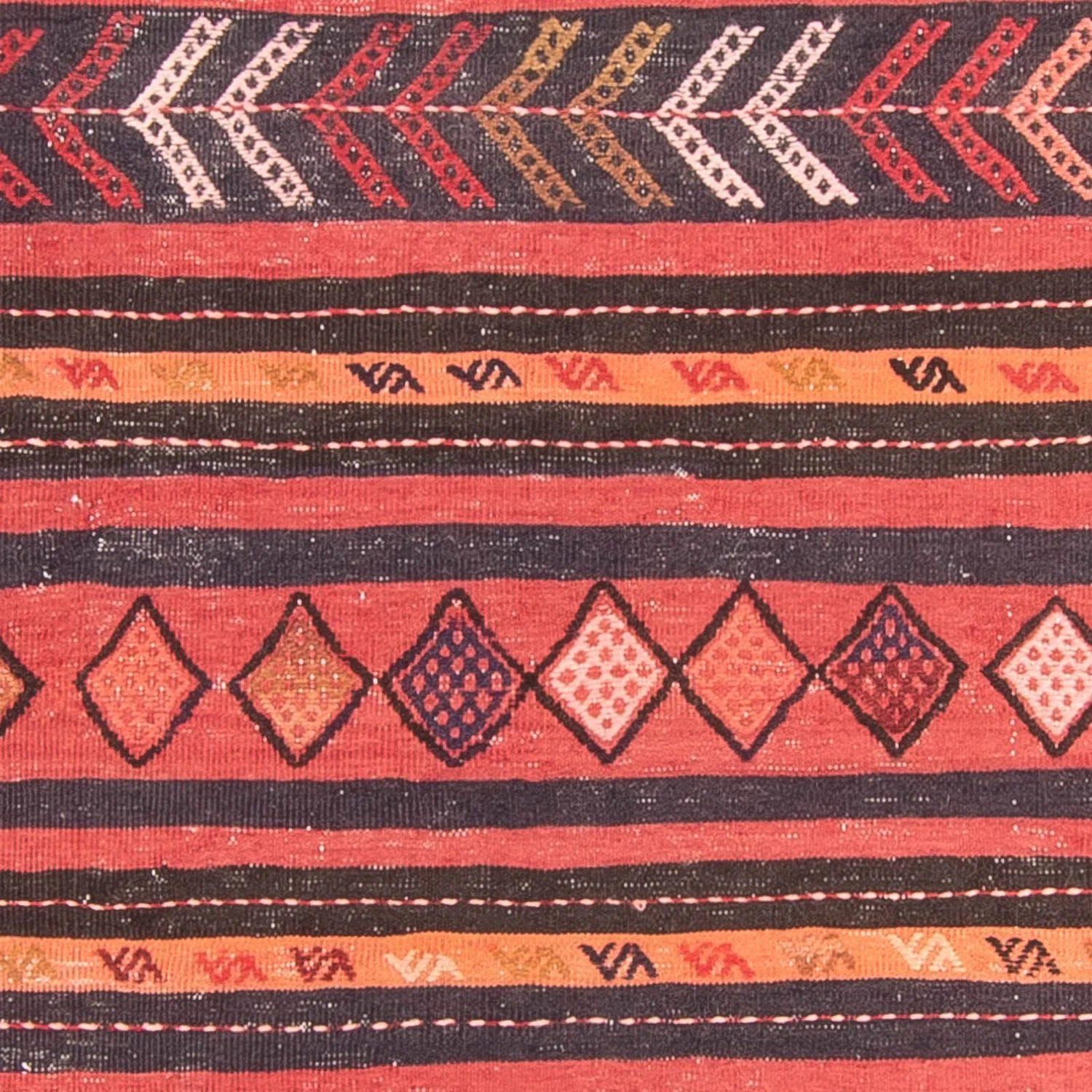 Kelim Teppich - Old - 190 x 160 cm - mehrfarbig - Image 2