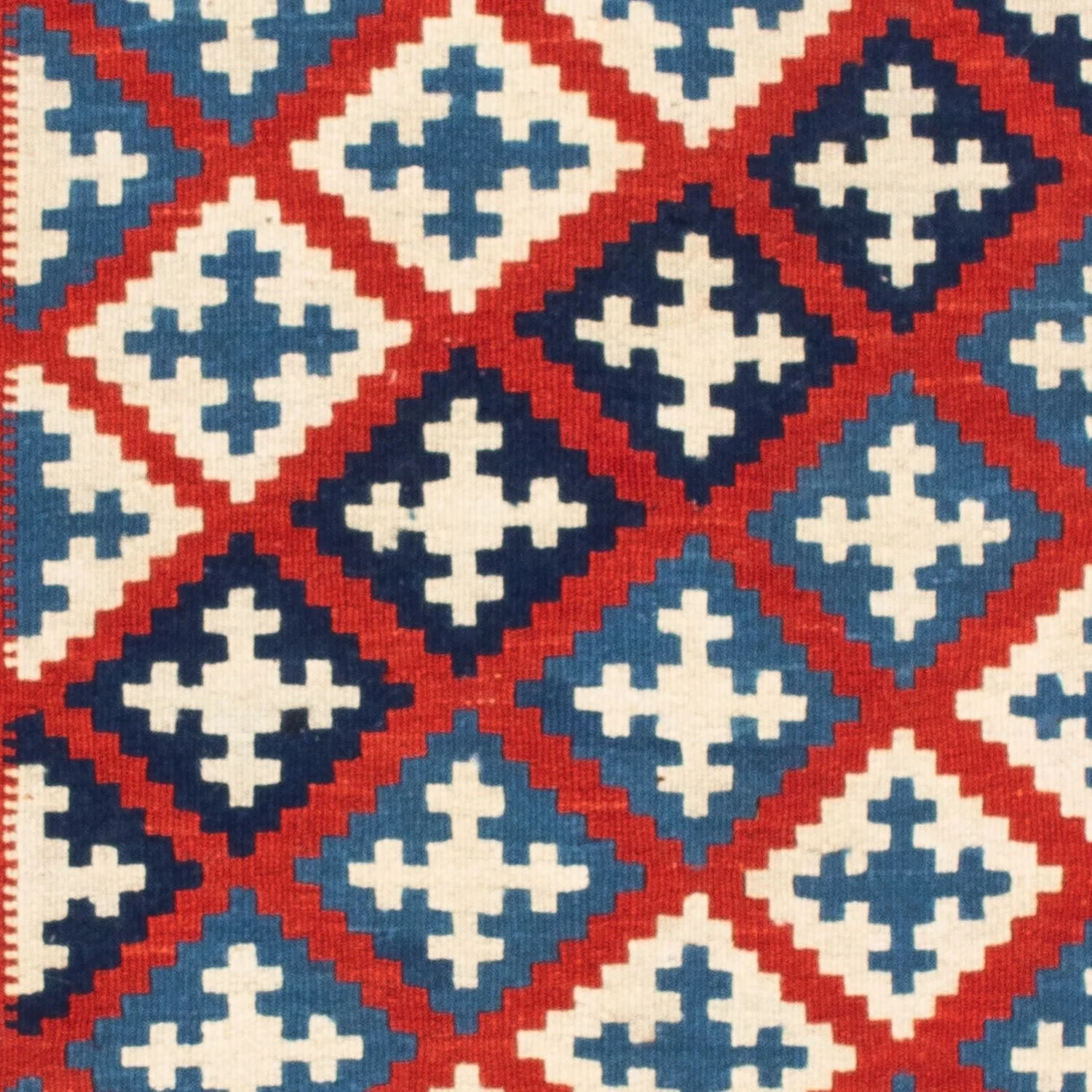 Kelim Teppich - Oriental 100 x 100 cm - blau - Image 2