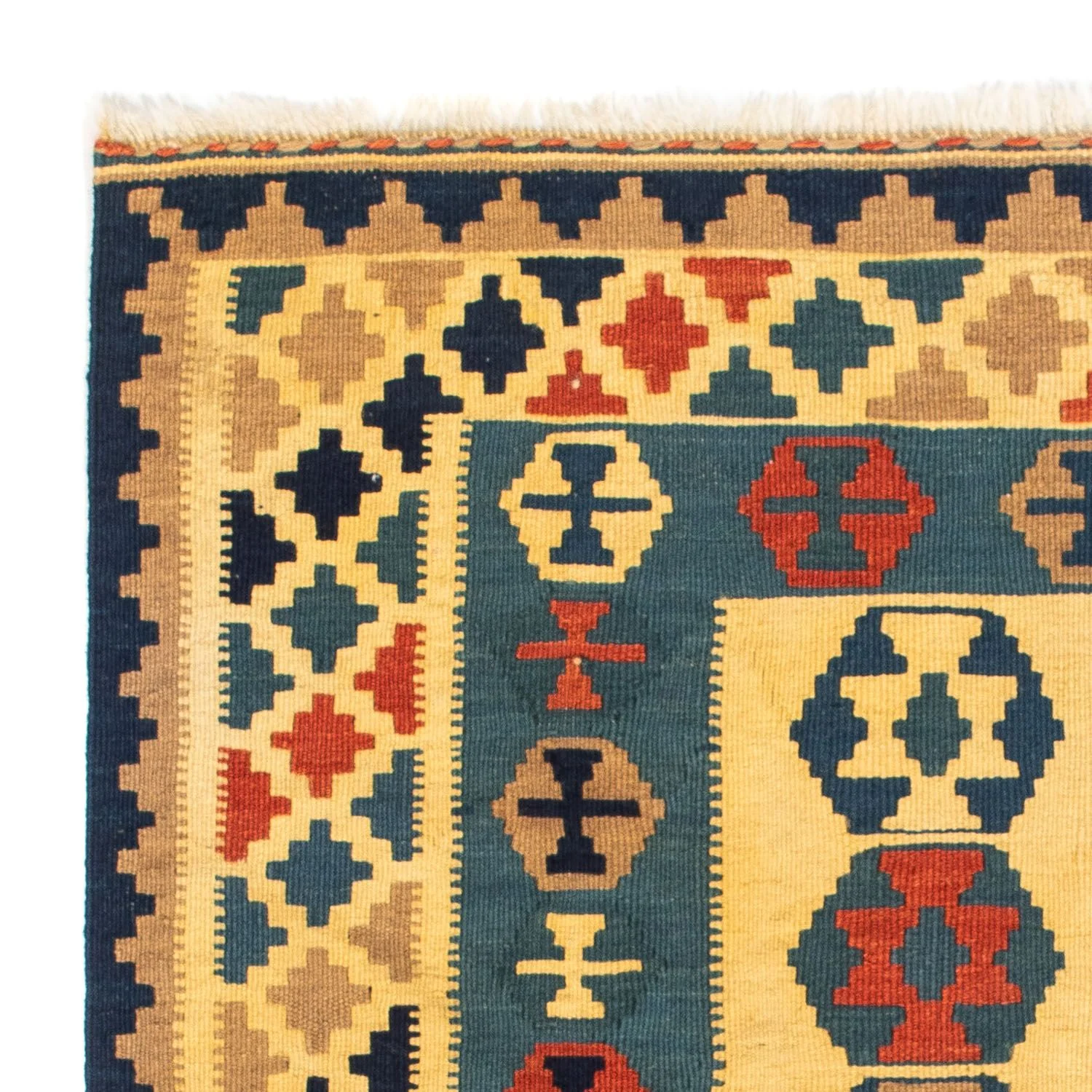 Kelim Teppich - Oriental 101 x 95 cm - gold - Image 3