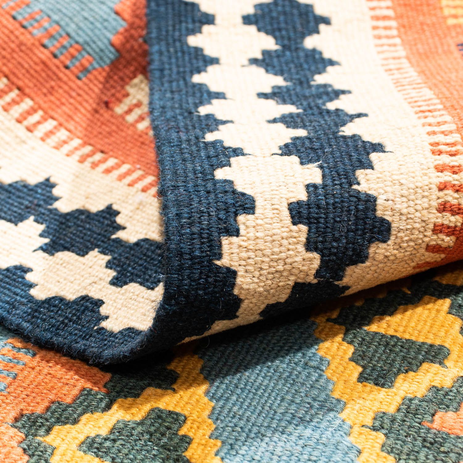 Kelim Teppich - Oriental 102 x 101 cm - orange - Image 4