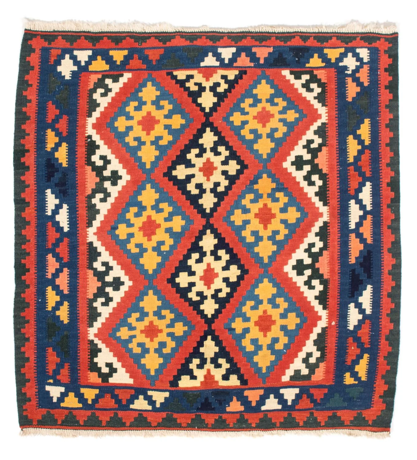 Kelim Teppich - Oriental 102 x 101 cm - rot