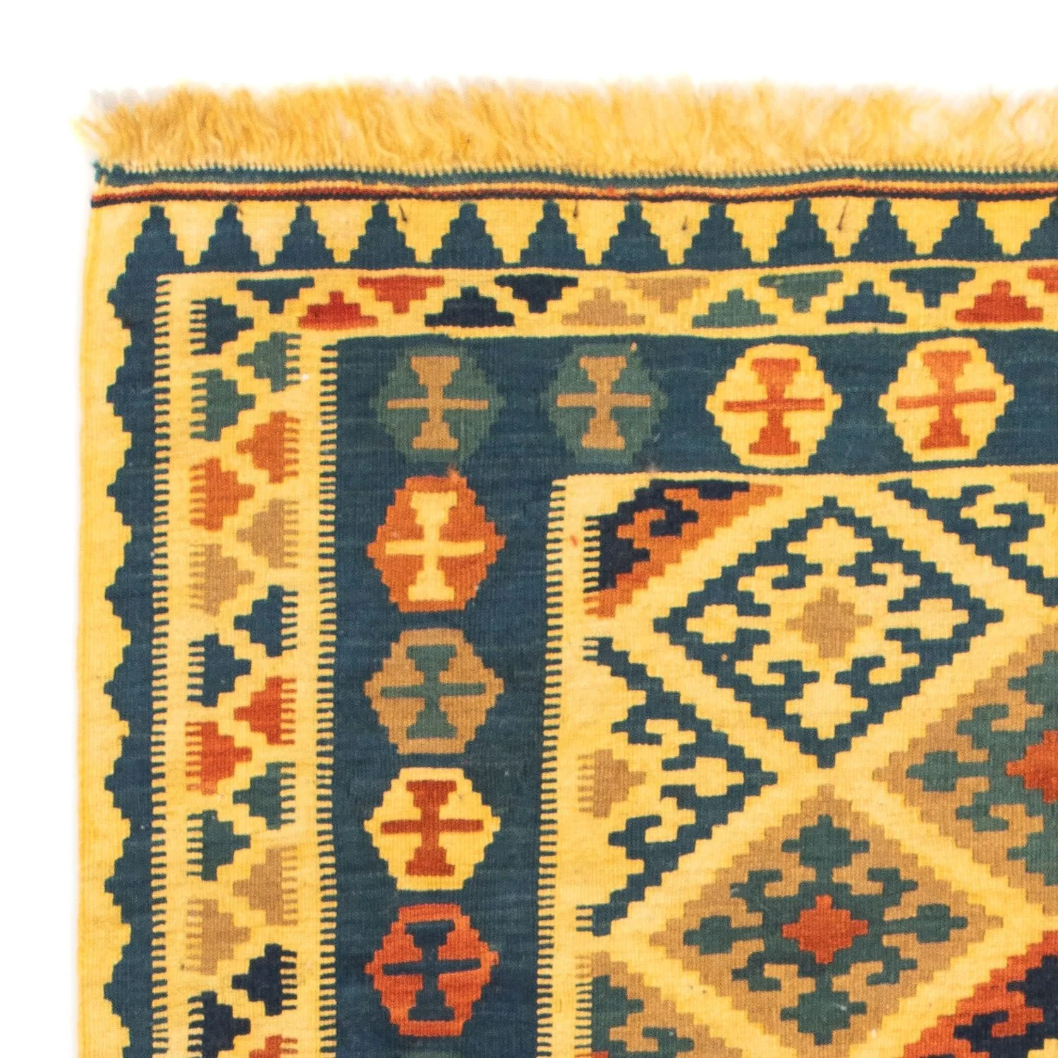 Kelim Teppich - Oriental 102 x 95 cm - gelb - Image 3