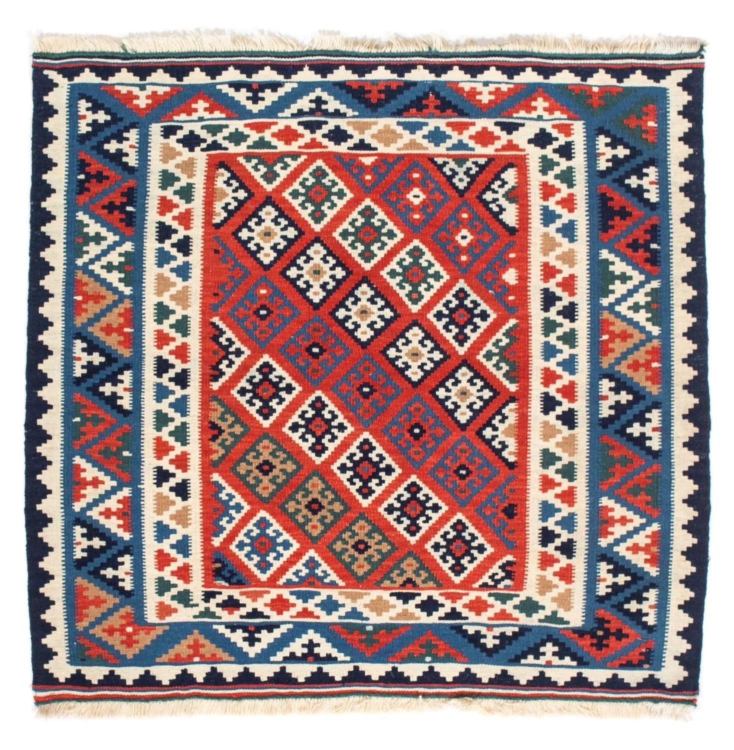 Kelim Teppich - Oriental 103 x 100 cm - mehrfarbig