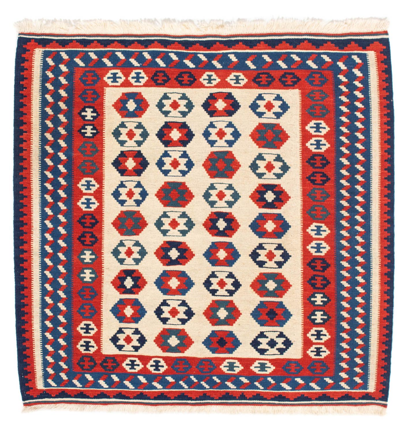 Kelim Teppich - Oriental 103 x 103 cm - beige