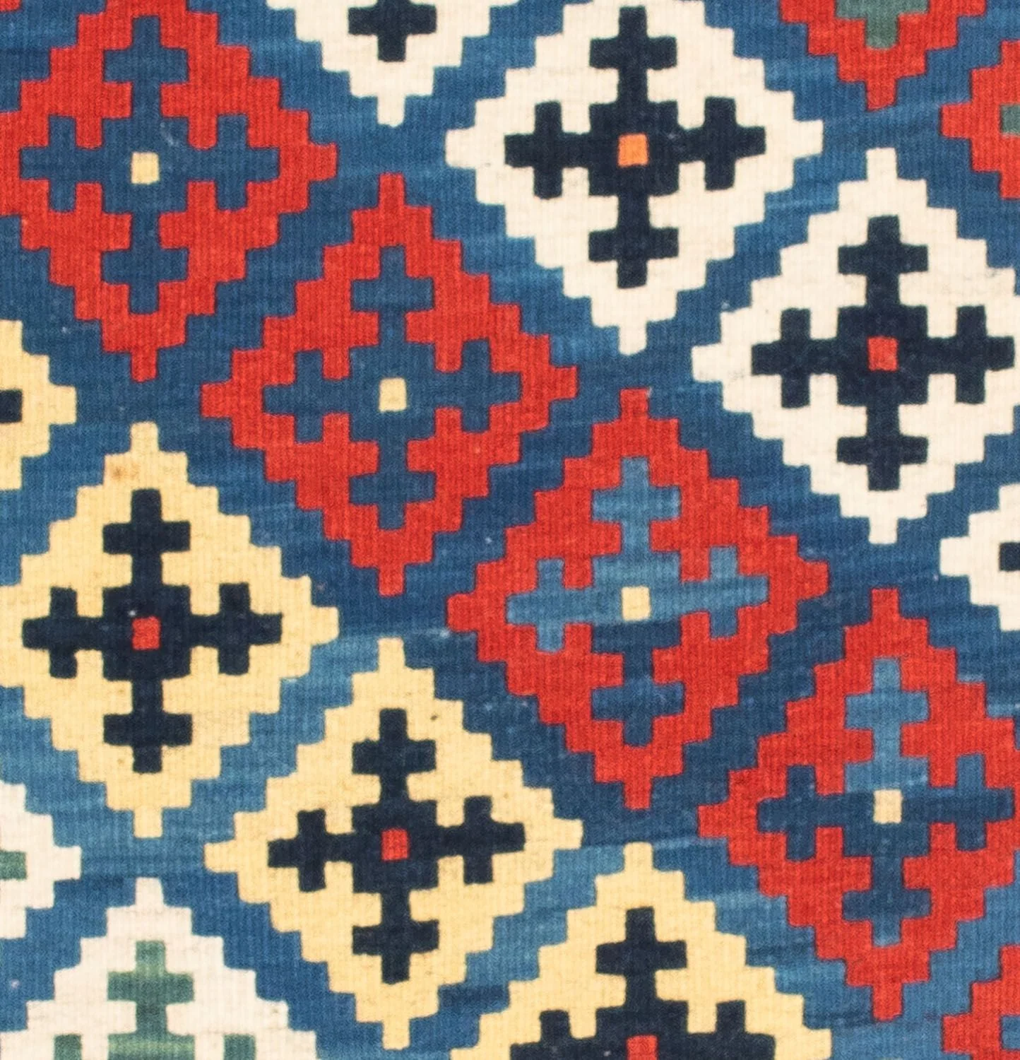 Kelim Teppich - Oriental 104 x 97 cm - blau - Image 2