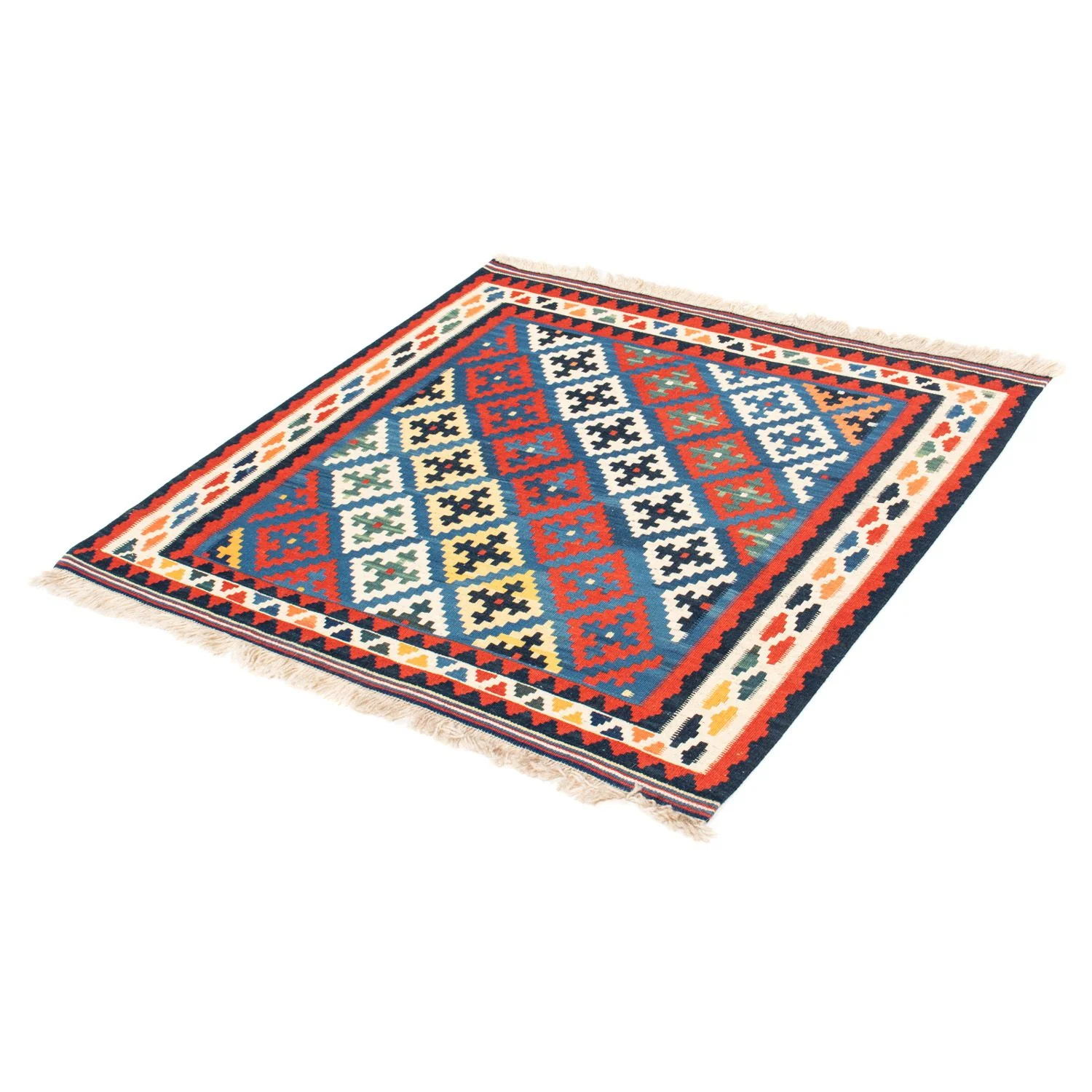 Kelim Teppich - Oriental 104 x 97 cm - blau - Image 5