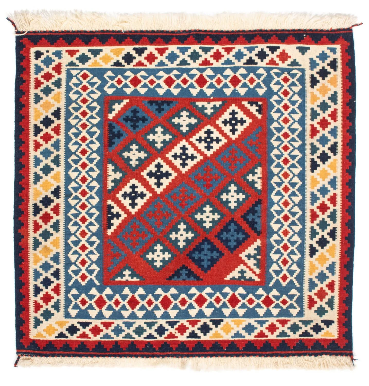 Kelim Teppich - Oriental 105 x 103 cm - rot