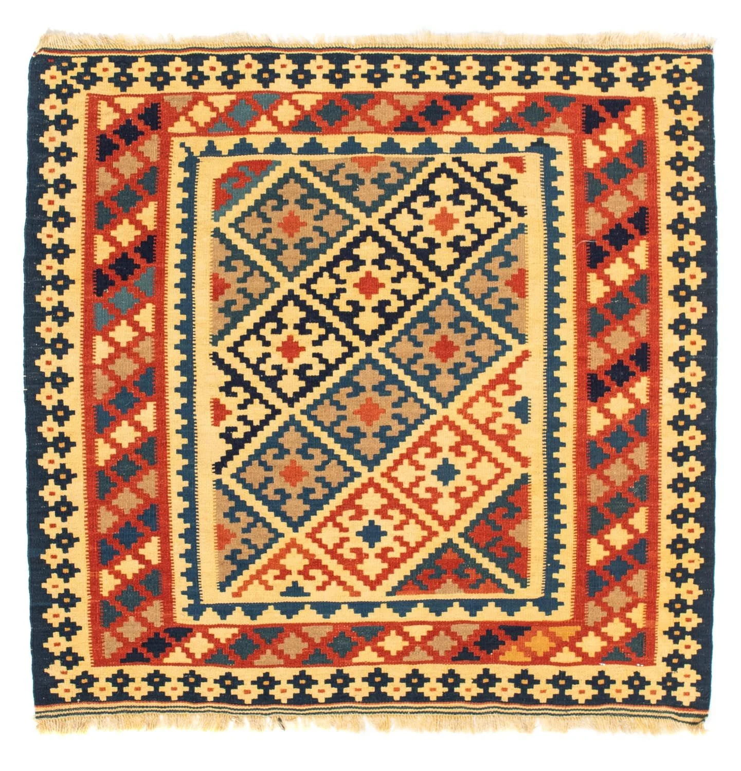 Kelim Teppich - Oriental 106 x 102 cm - gold