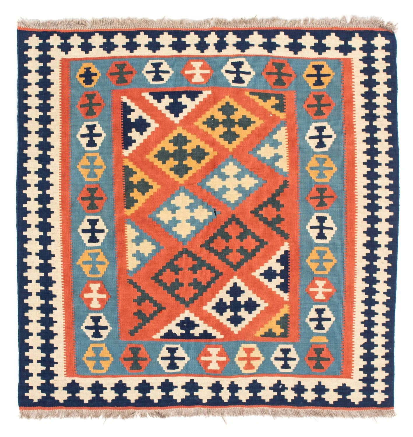 Kelim Teppich - Oriental 106 x 106 cm - orange