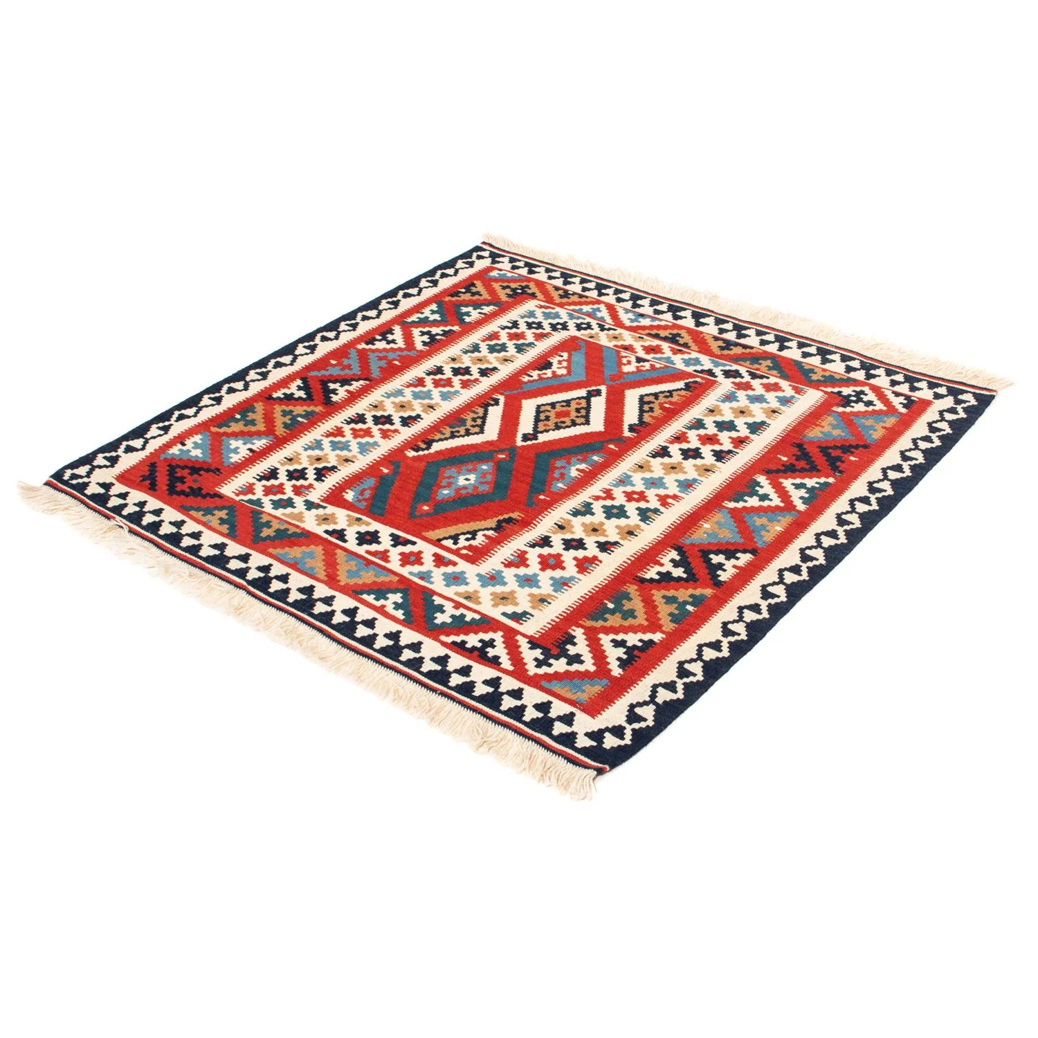 Kelim Teppich - Oriental 108 x 105 cm - rot - Image 4