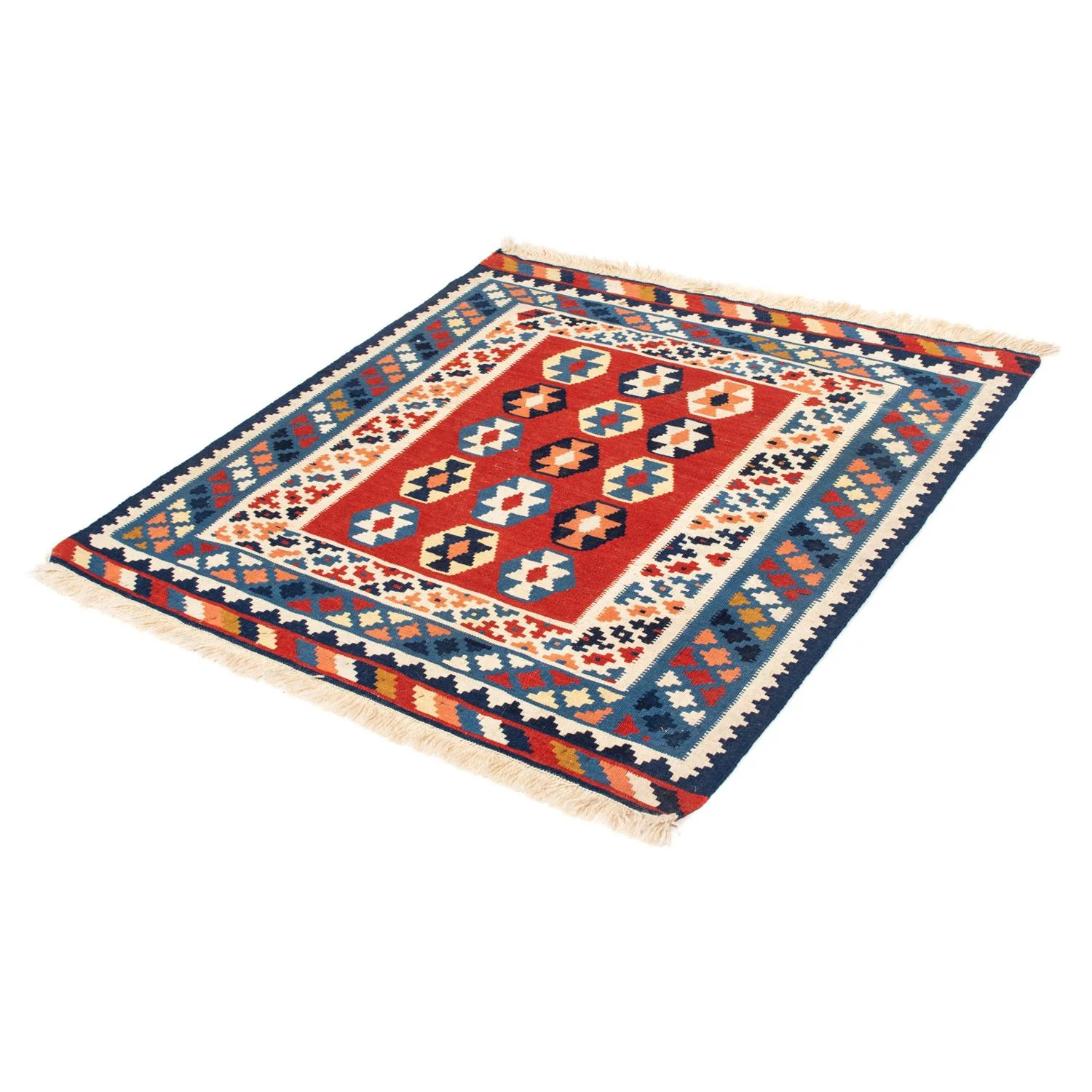 Kelim Teppich - Oriental 110 x 105 cm - blau - Image 5