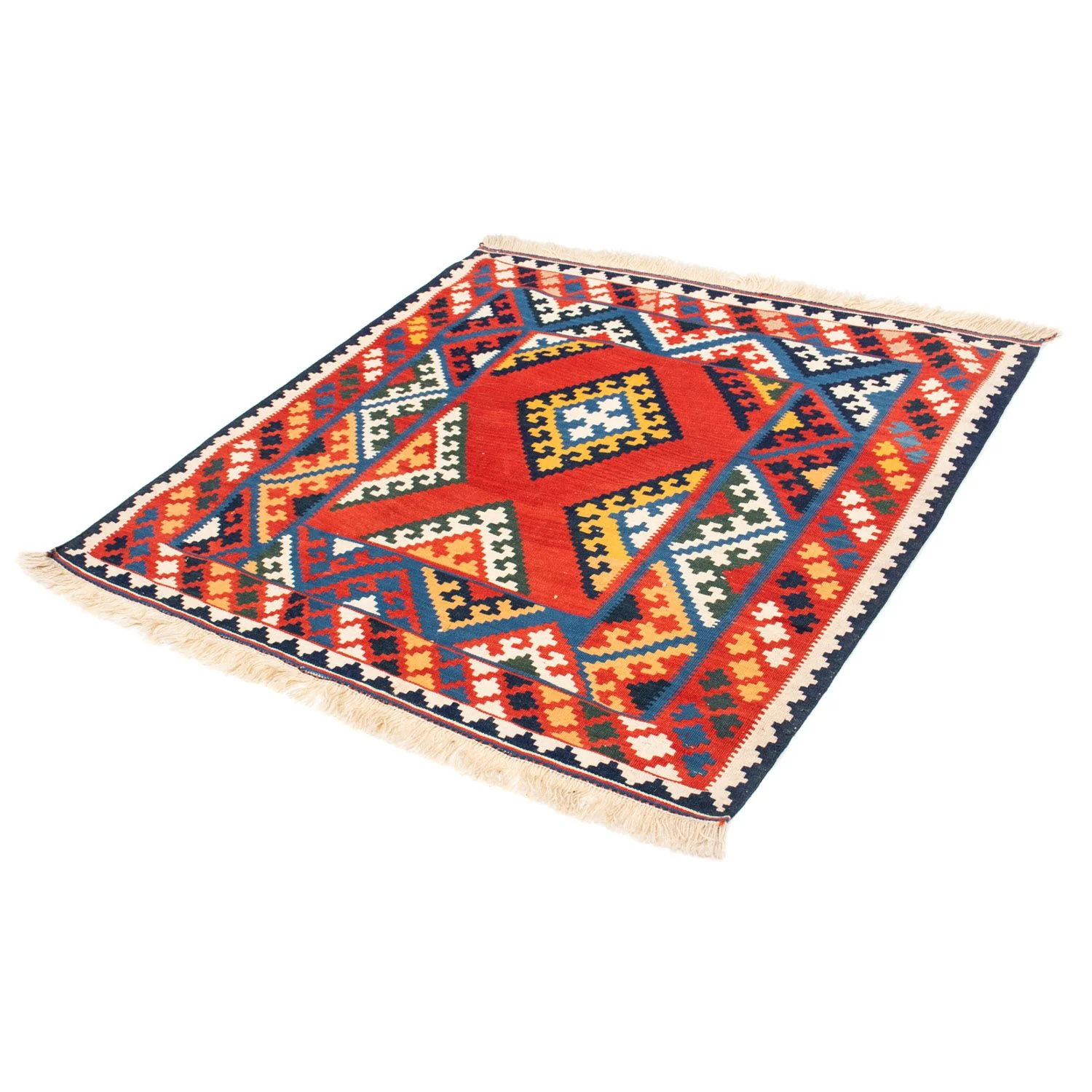 Kelim Teppich - Oriental 113 x 110 cm - rot - Image 5