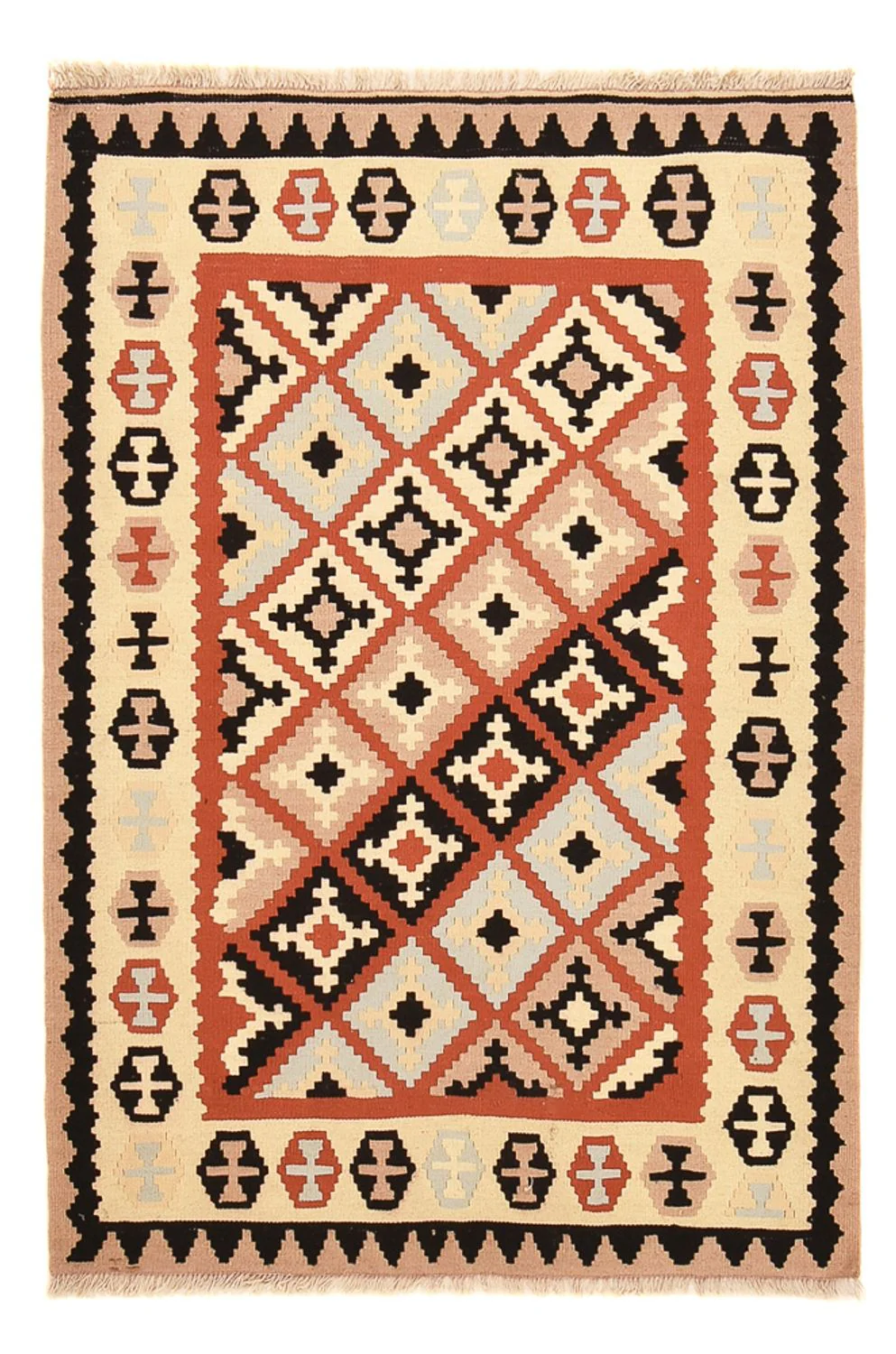 Kelim Teppich - Oriental - 150 x 106 cm - mehrfarbig