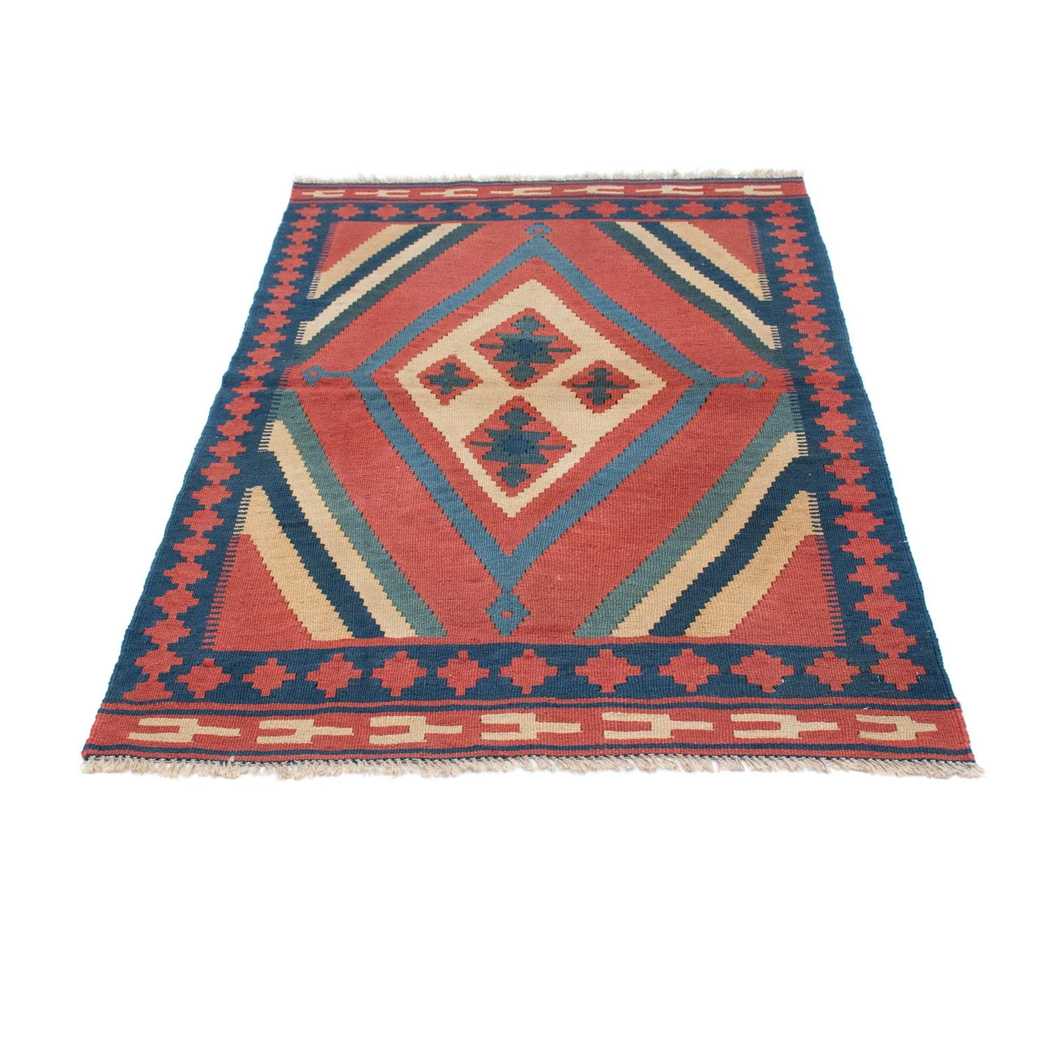 Kelim Teppich - Oriental 150 x 97 cm - dunkelrot - Image 5