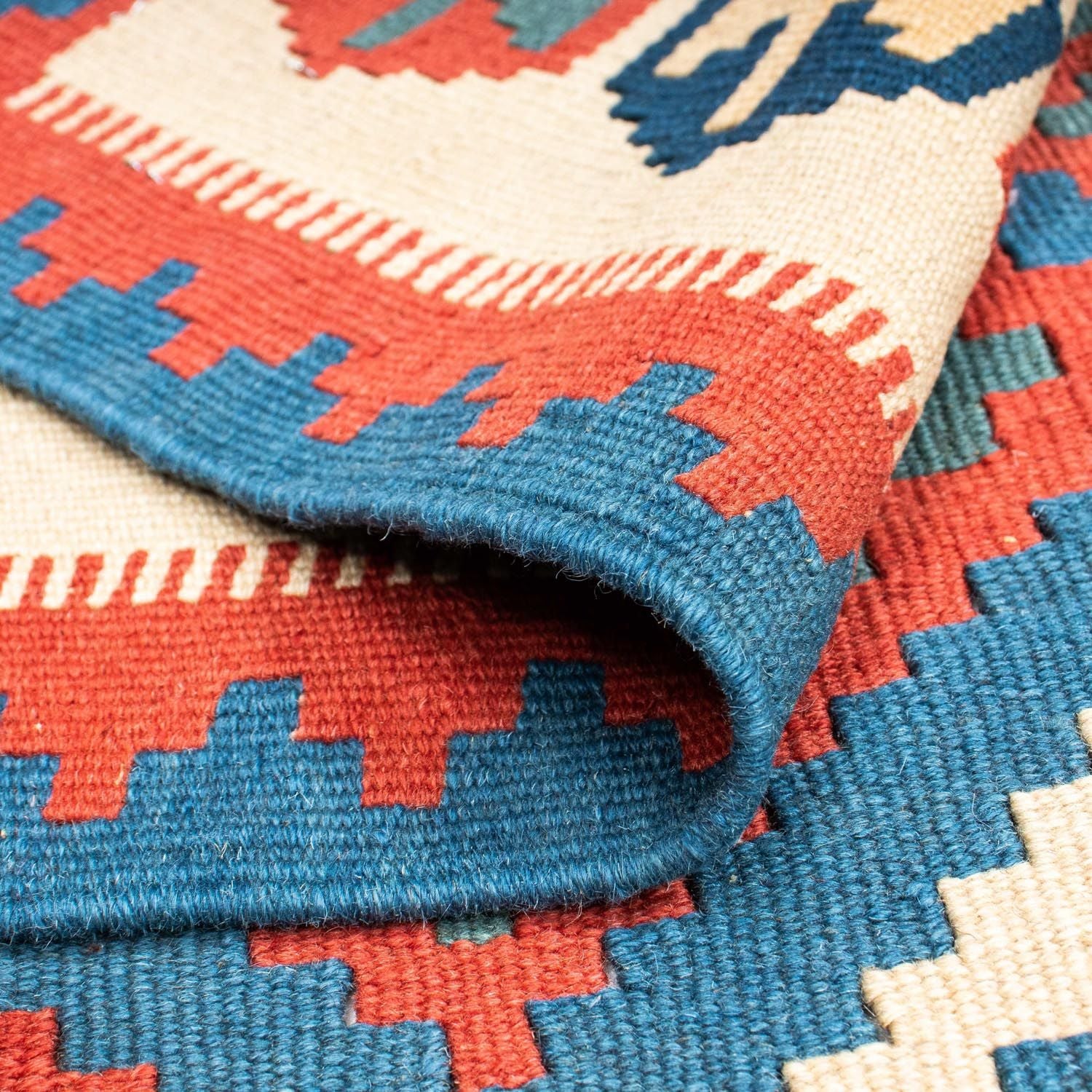 Kelim Teppich - Oriental 177 x 122 cm - blau - Image 4