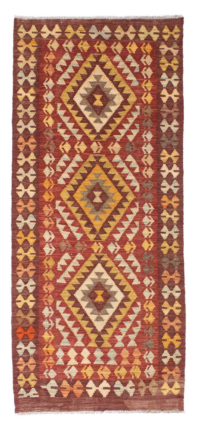 Kelim Teppich - Oriental 189 x 78 cm - dunkelrot