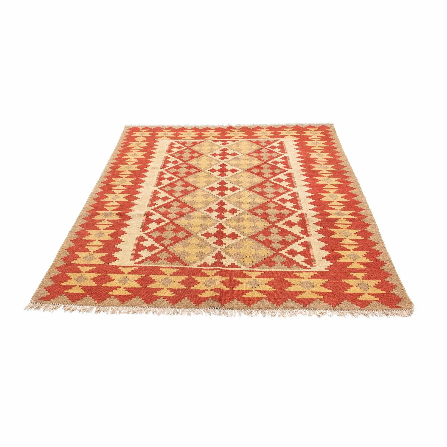 Kelim Teppich - Oriental 190 x 148 cm - orange - Image 5
