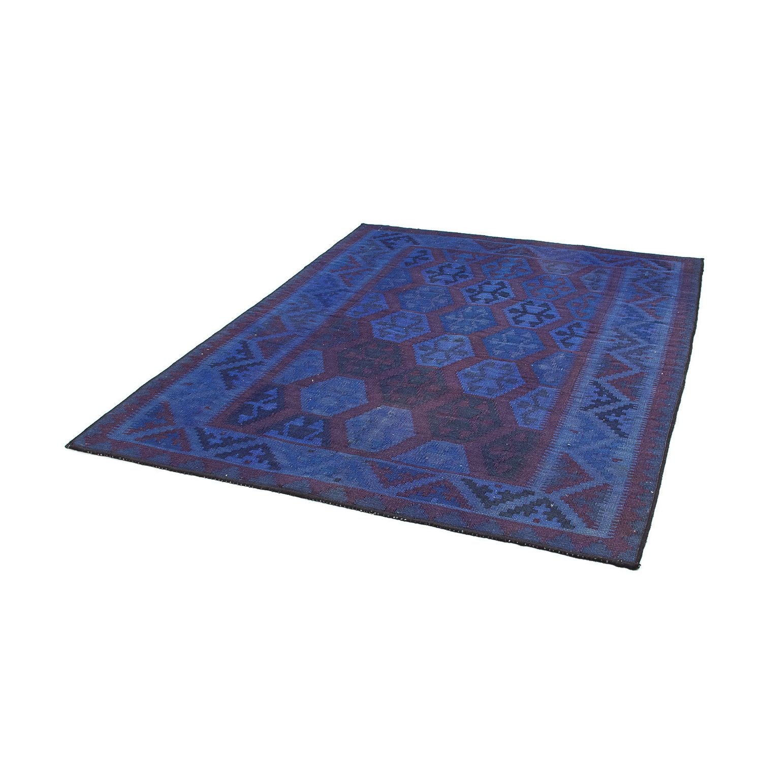 Kelim Teppich - Oriental 195 x 155 cm - blau - Image 5