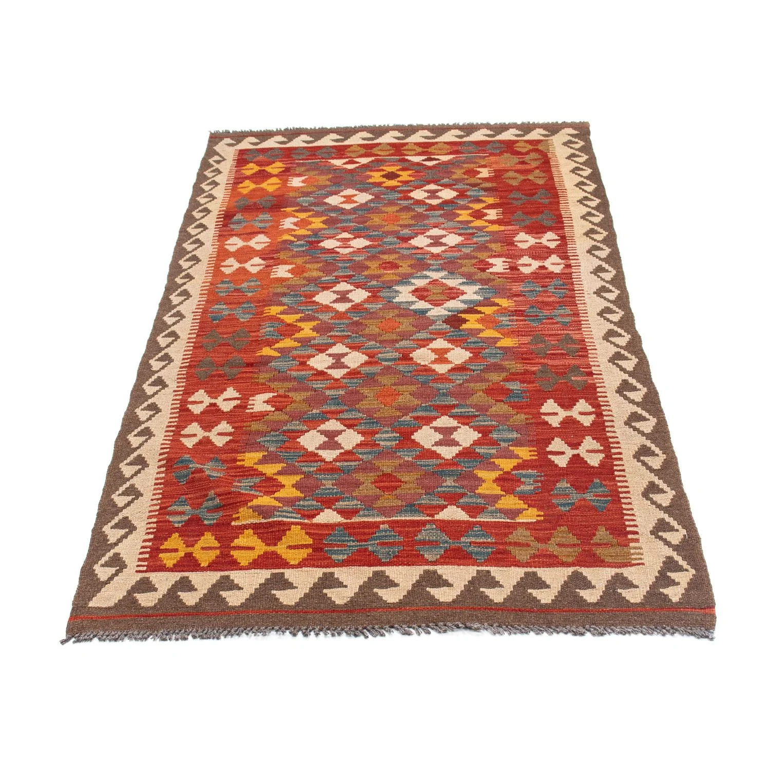 Kelim Teppich - Oriental 195 x 98 cm - rot - Image 5