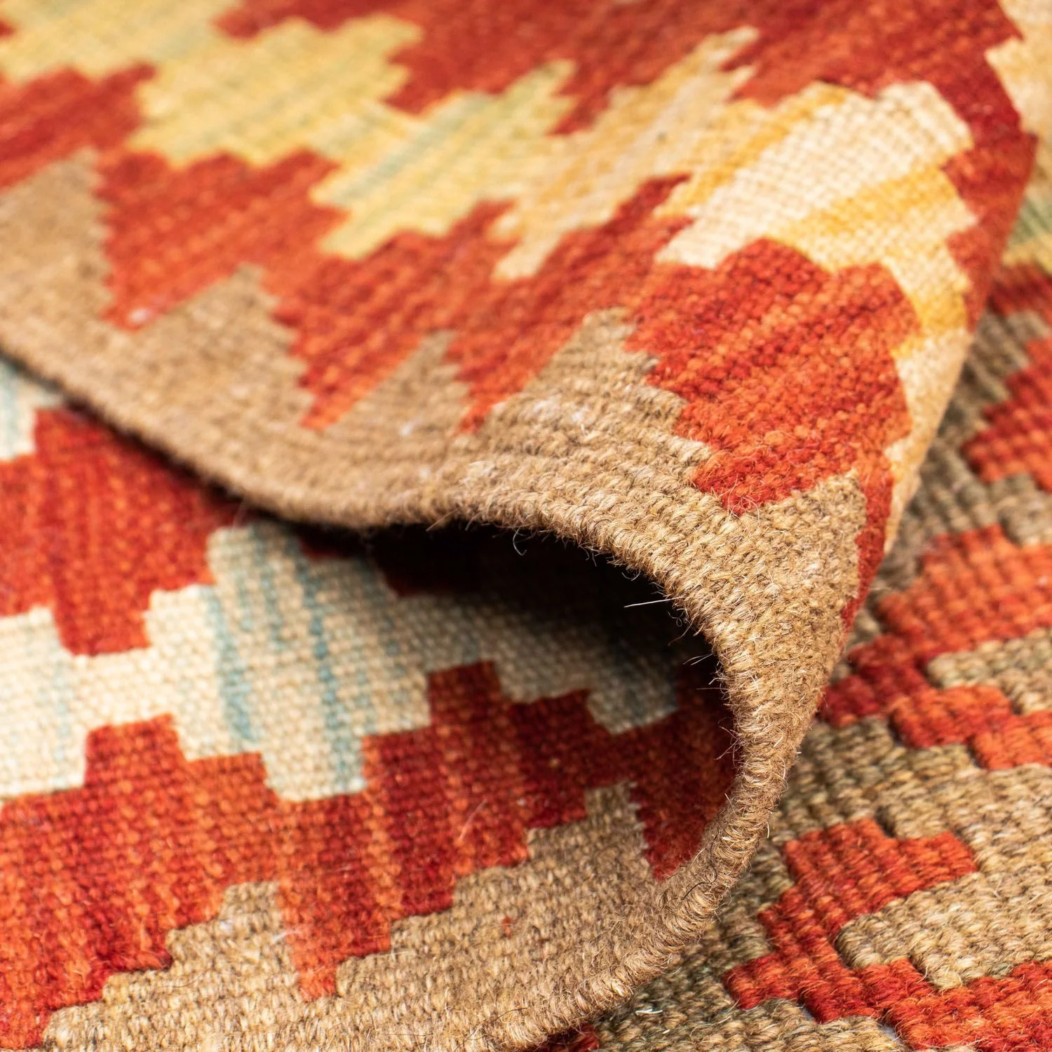 Kelim Teppich - Oriental 196 x 78 cm - beige - Image 4