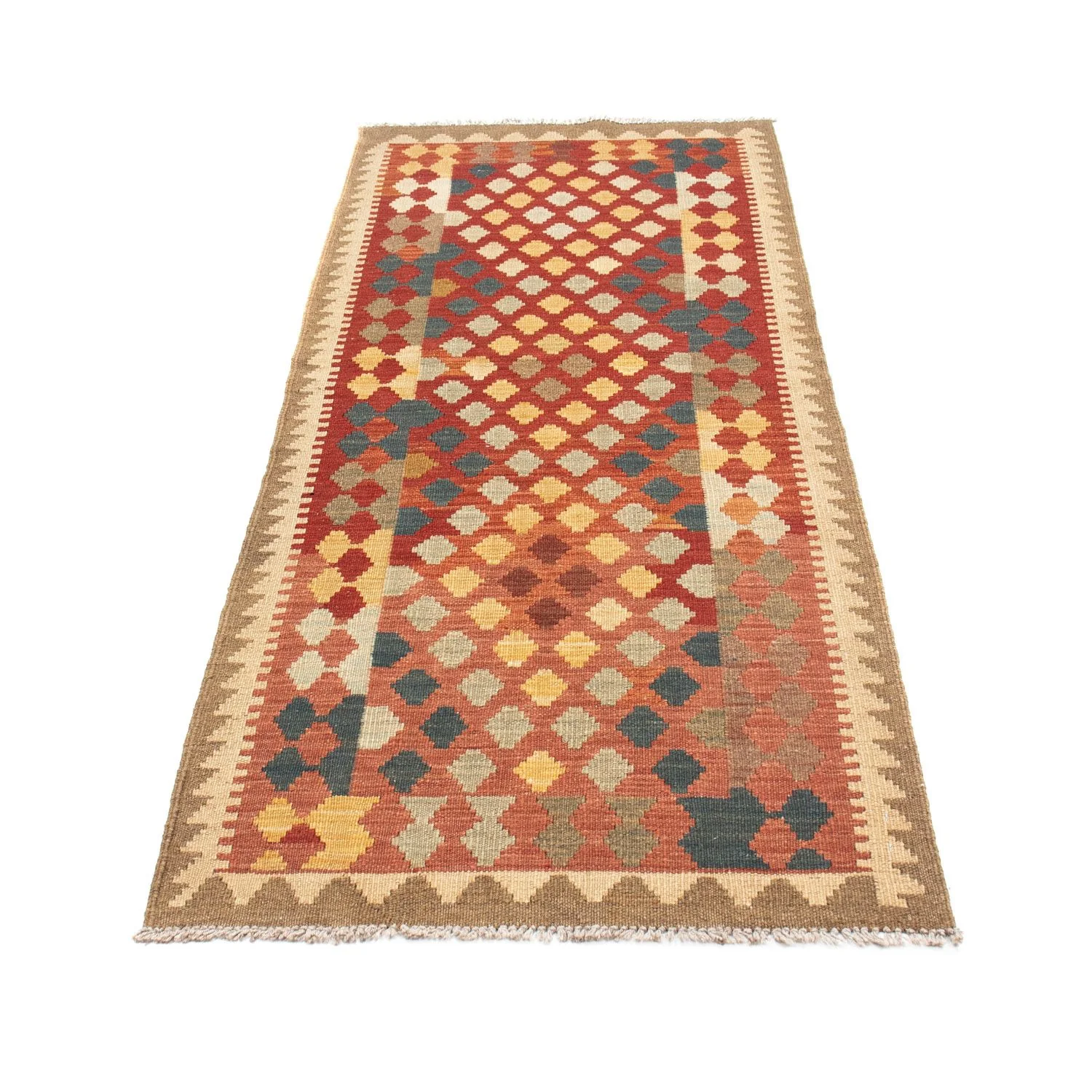 Kelim Teppich - Oriental 198 x 74 cm - hellrot - Image 5