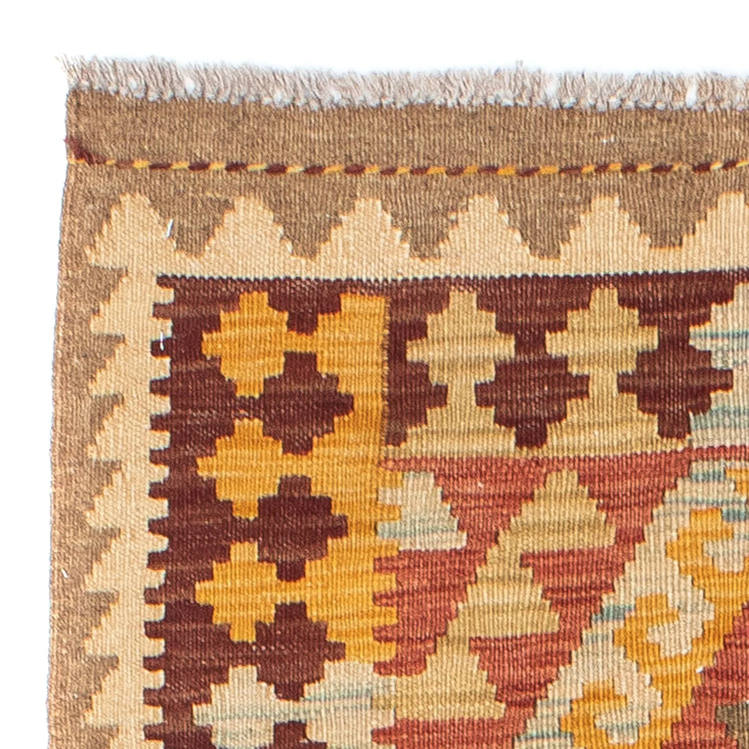 Kelim Teppich - Oriental 199 x 67 cm - hellbraun - Image 3