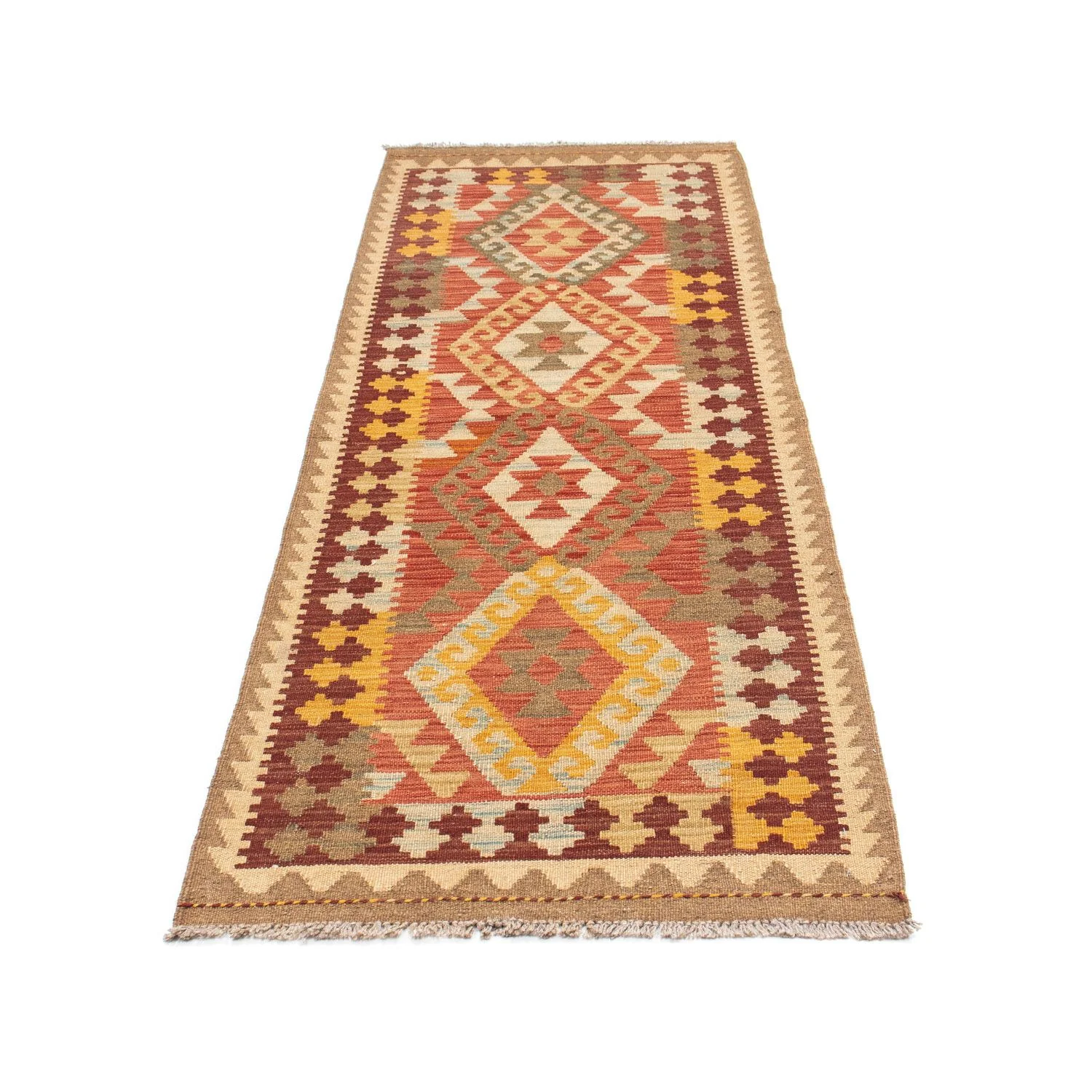 Kelim Teppich - Oriental 199 x 67 cm - hellbraun - Image 5