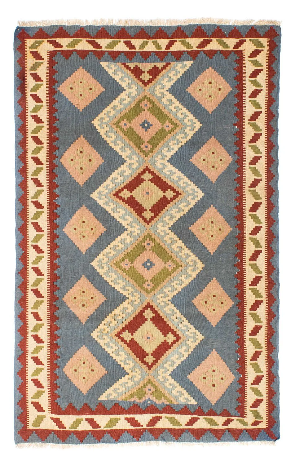 Kelim Teppich - Oriental 200 x 130 cm - hellblau