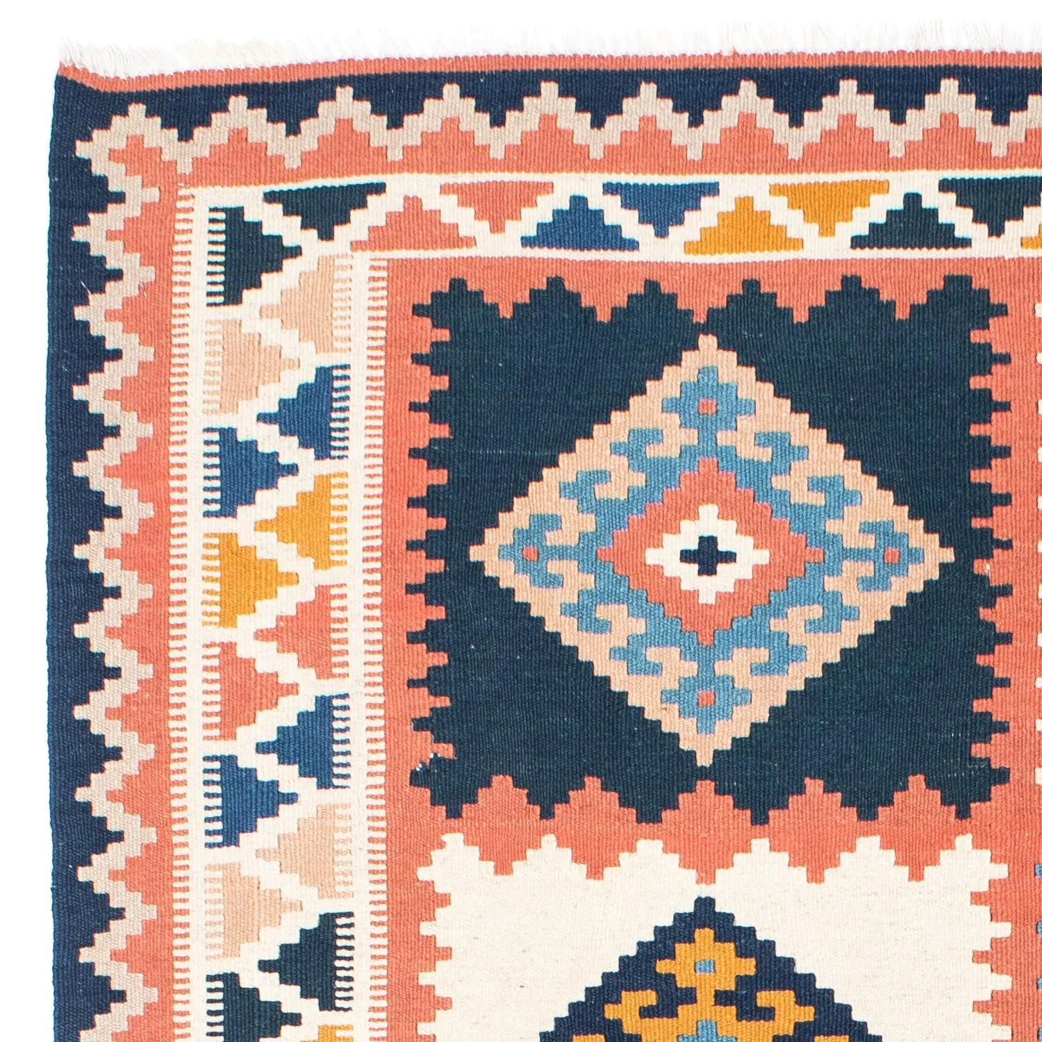 Kelim Teppich - Oriental 200 x 159 cm - blau - Image 3