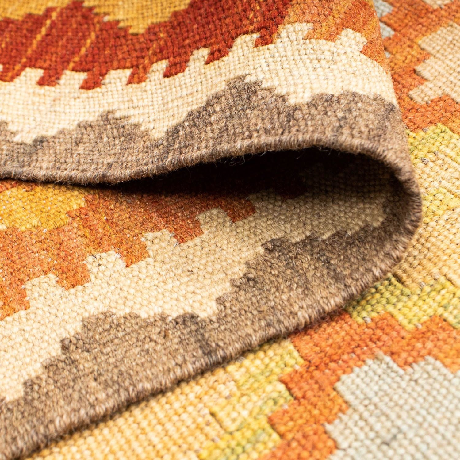 Kelim Teppich - Oriental 202 x 76 cm - beige - Image 4