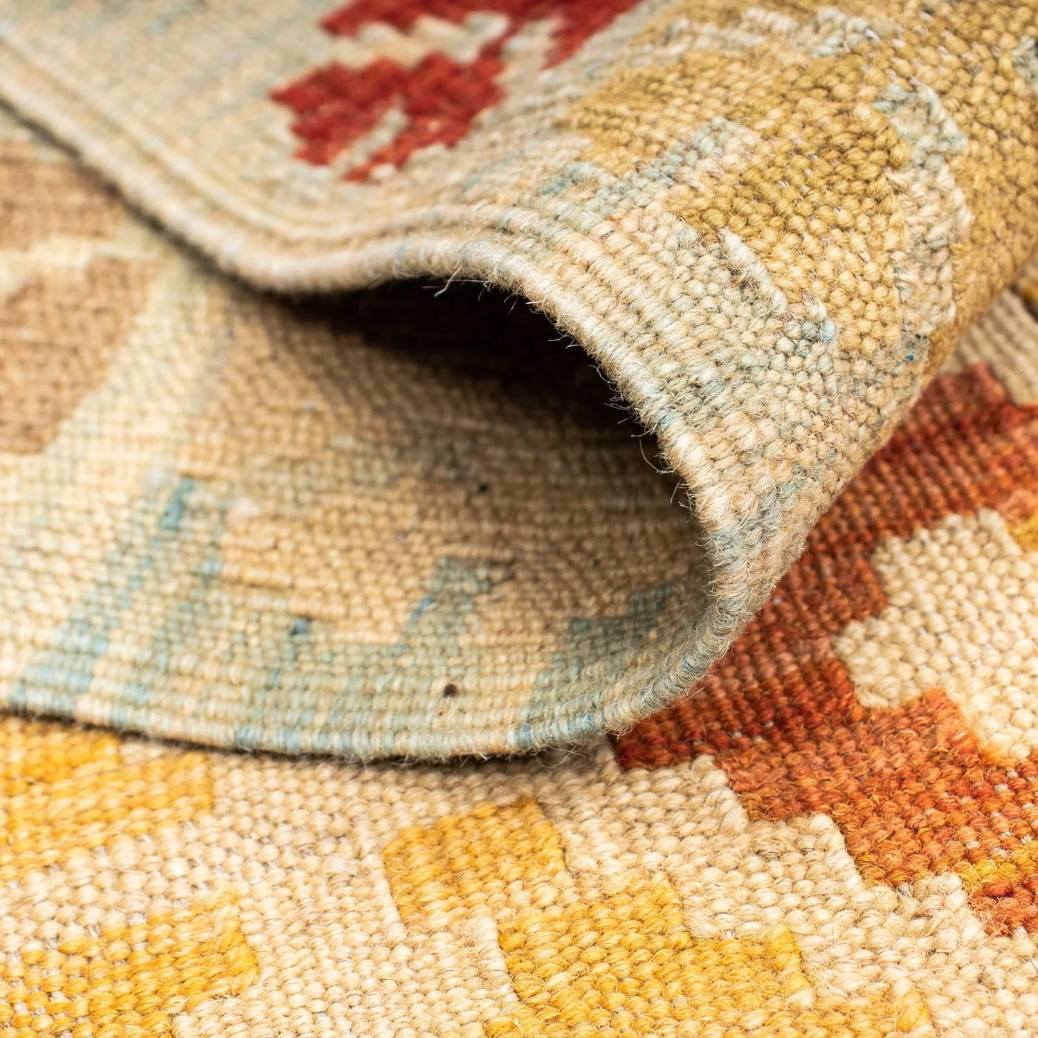 Kelim Teppich - Oriental 203 x 70 cm - beige - Image 4