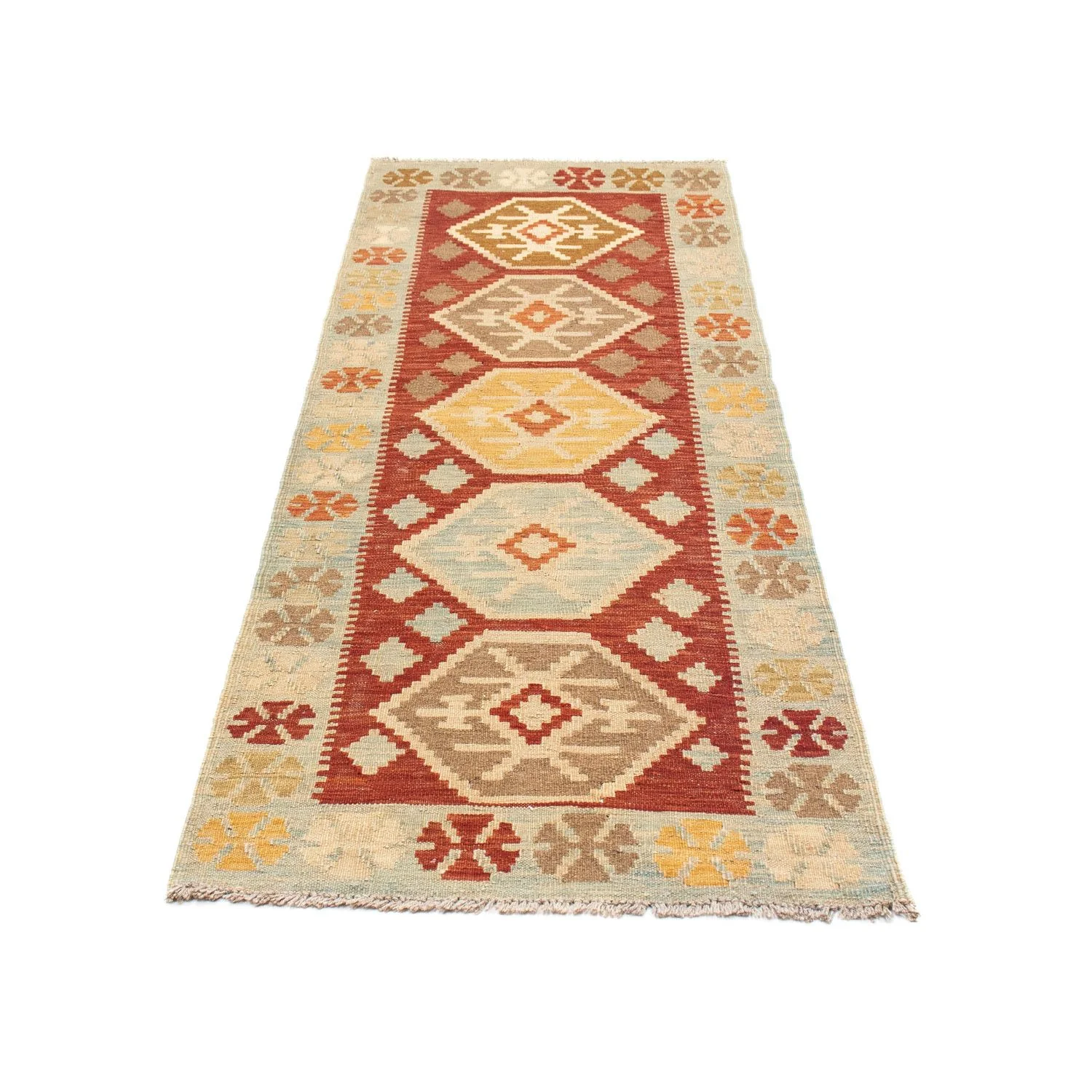 Kelim Teppich - Oriental 203 x 70 cm - beige - Image 5
