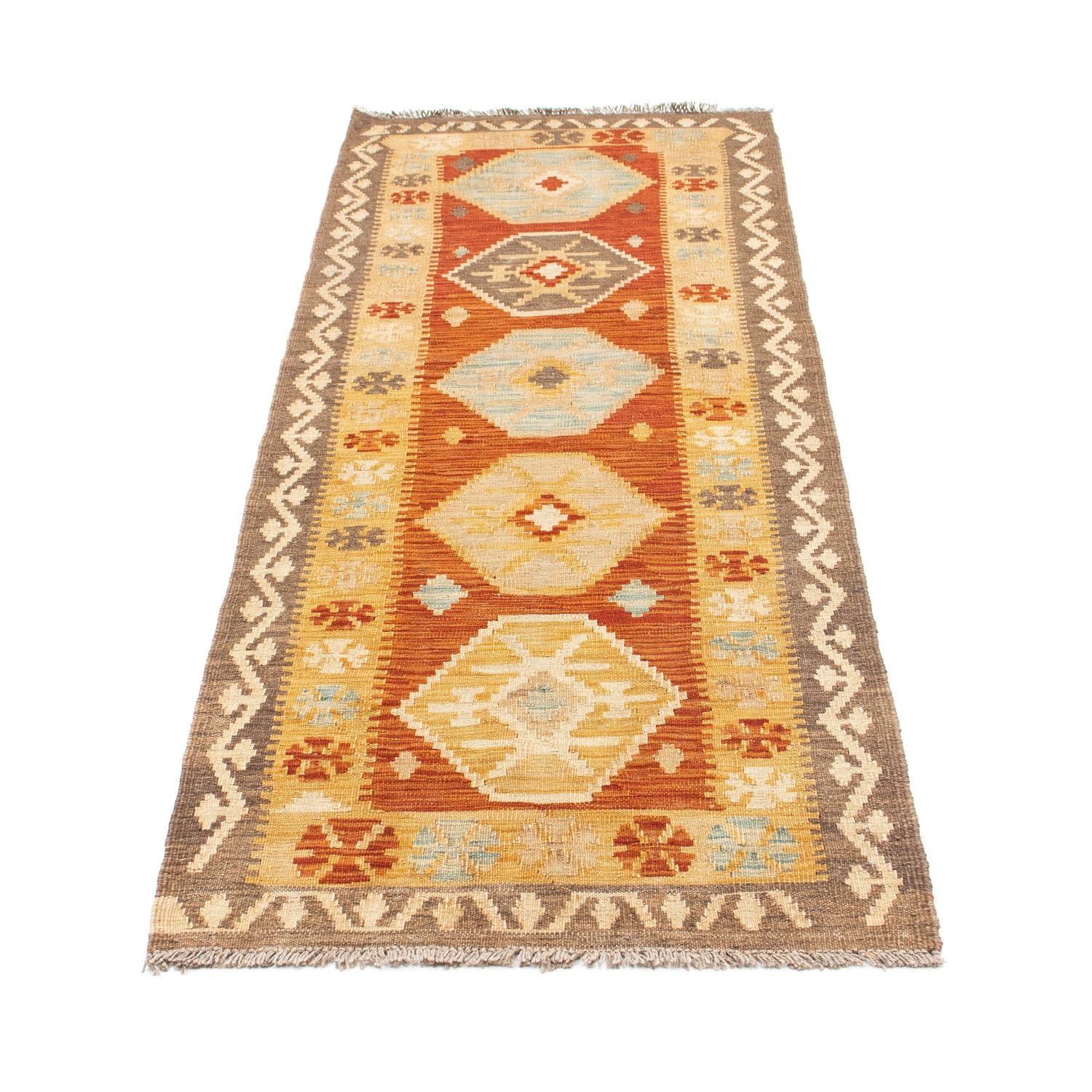 Kelim Teppich - Oriental 203 x 70 cm - beige - Image 5