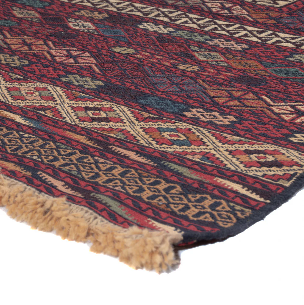 Kelim Afghan Teppich 204x130cm - Image 4
