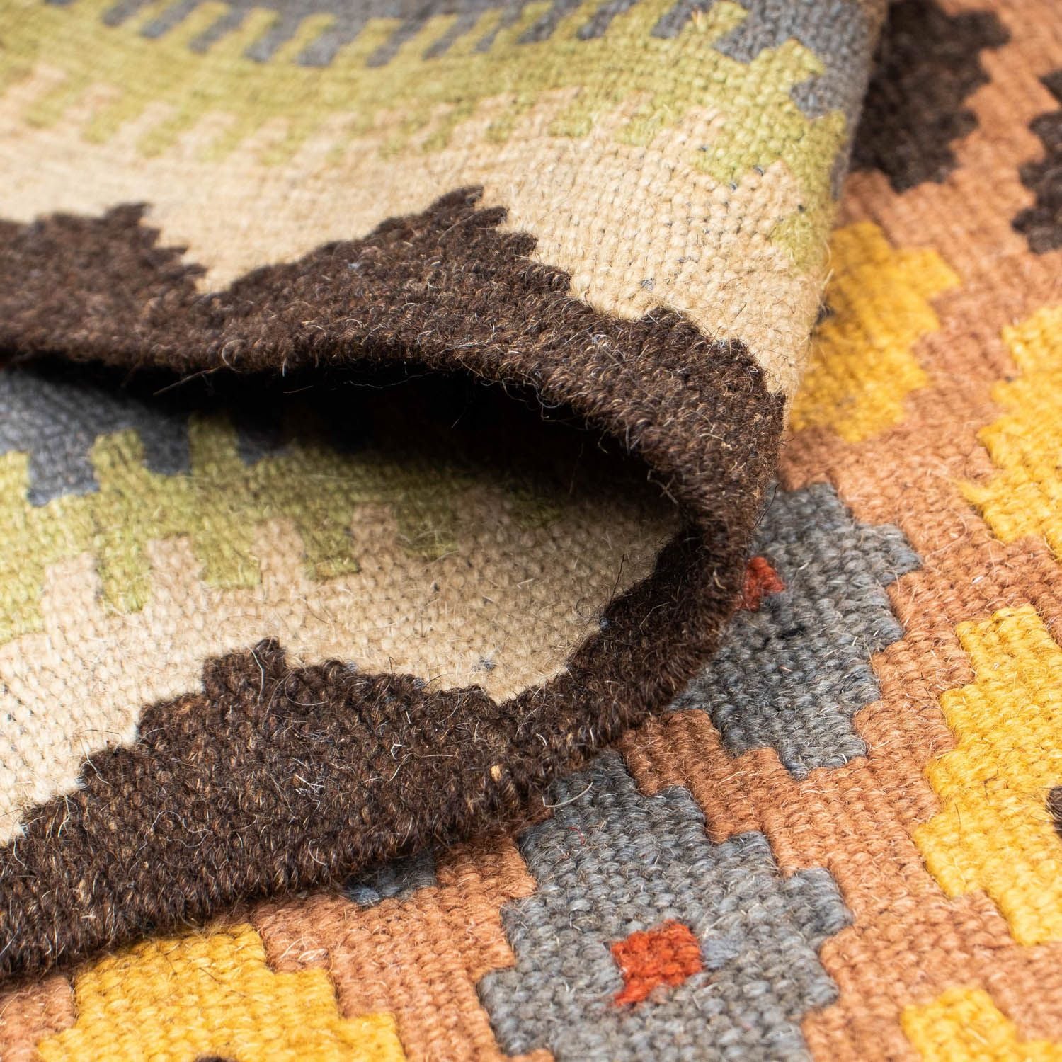 Kelim Teppich - Oriental 208 x 82 cm - beige - Image 4