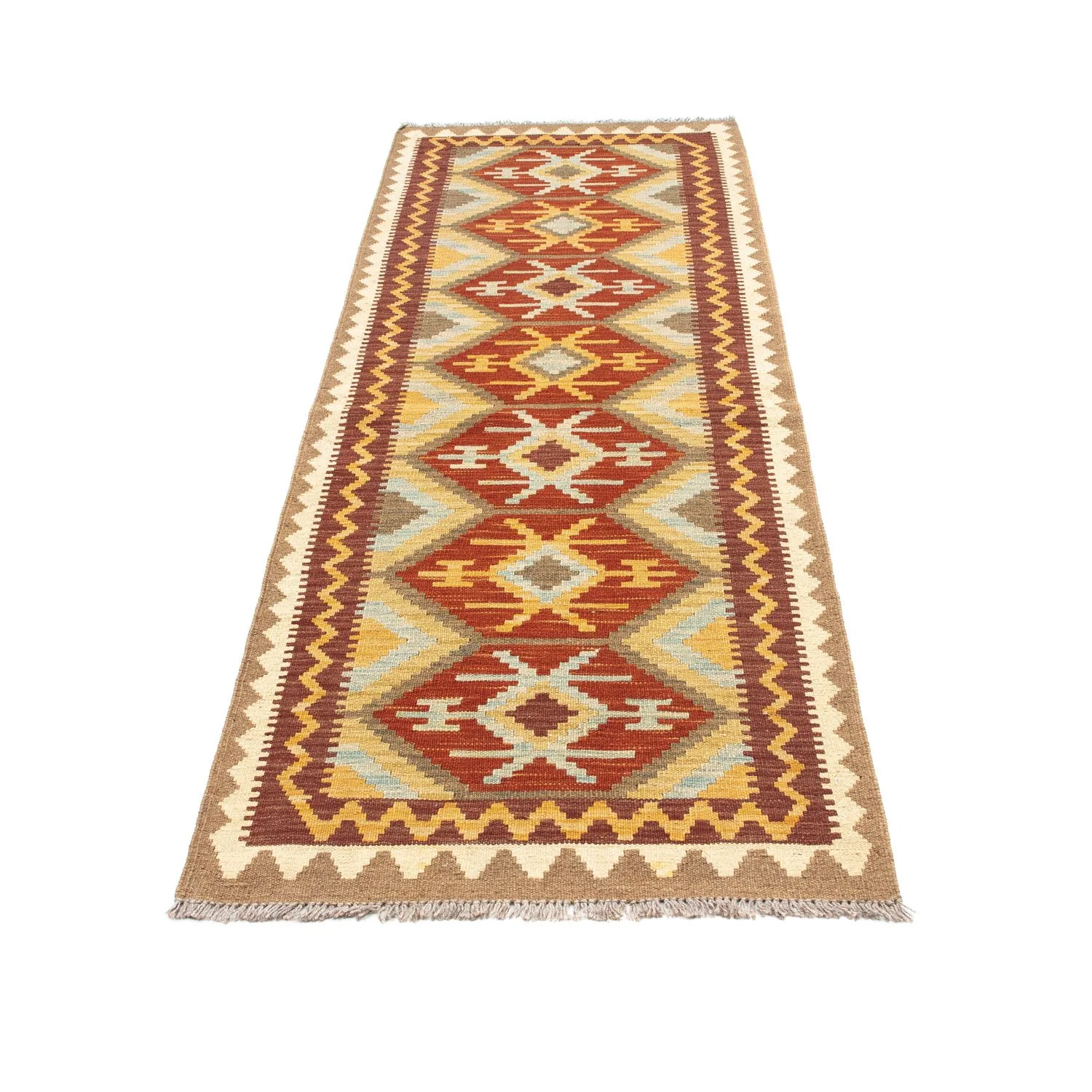 Kelim Teppich - Oriental 210 x 72 cm - hellbraun - Image 5