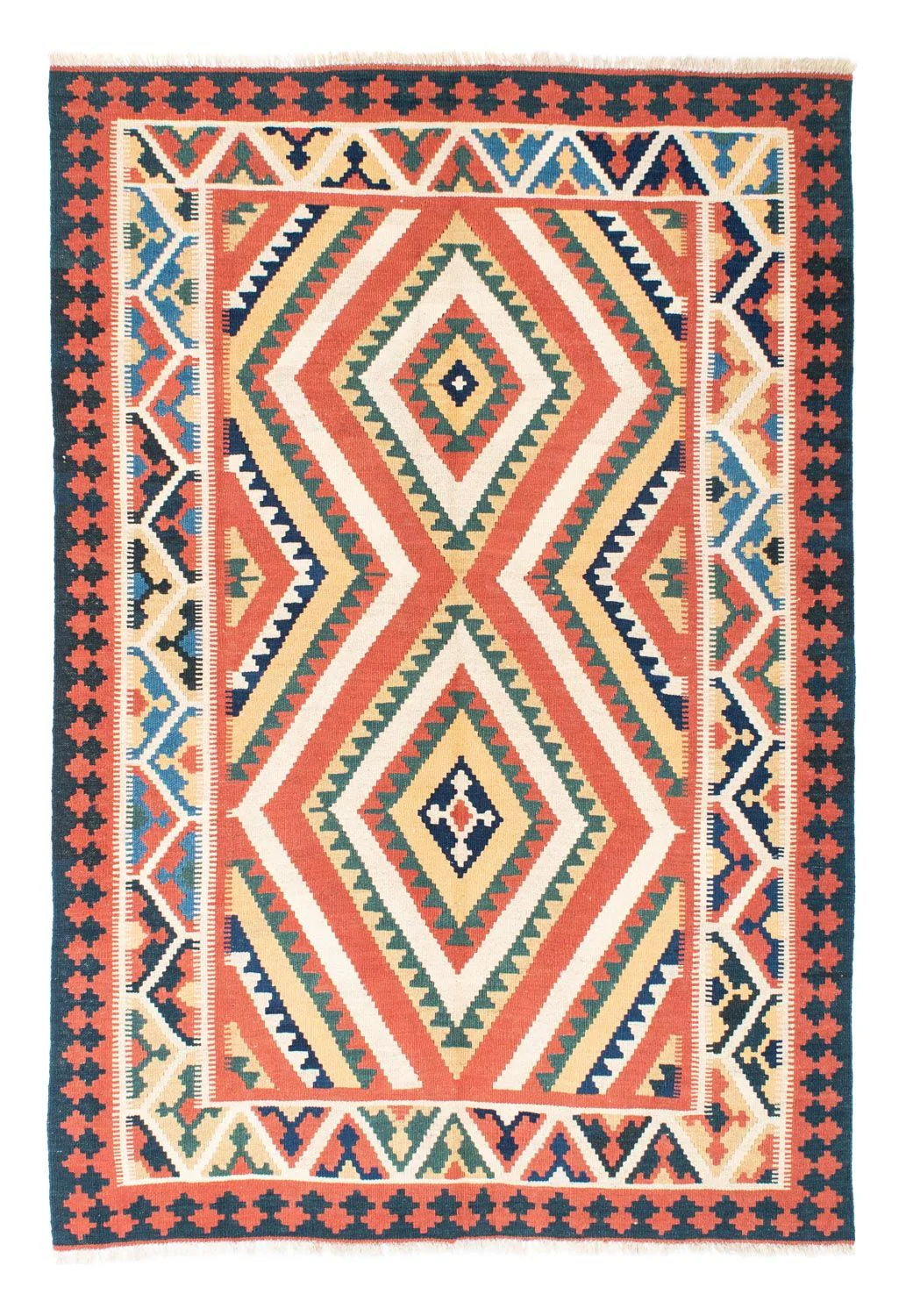 Kelim Teppich - Oriental 212 x 146 cm - rost