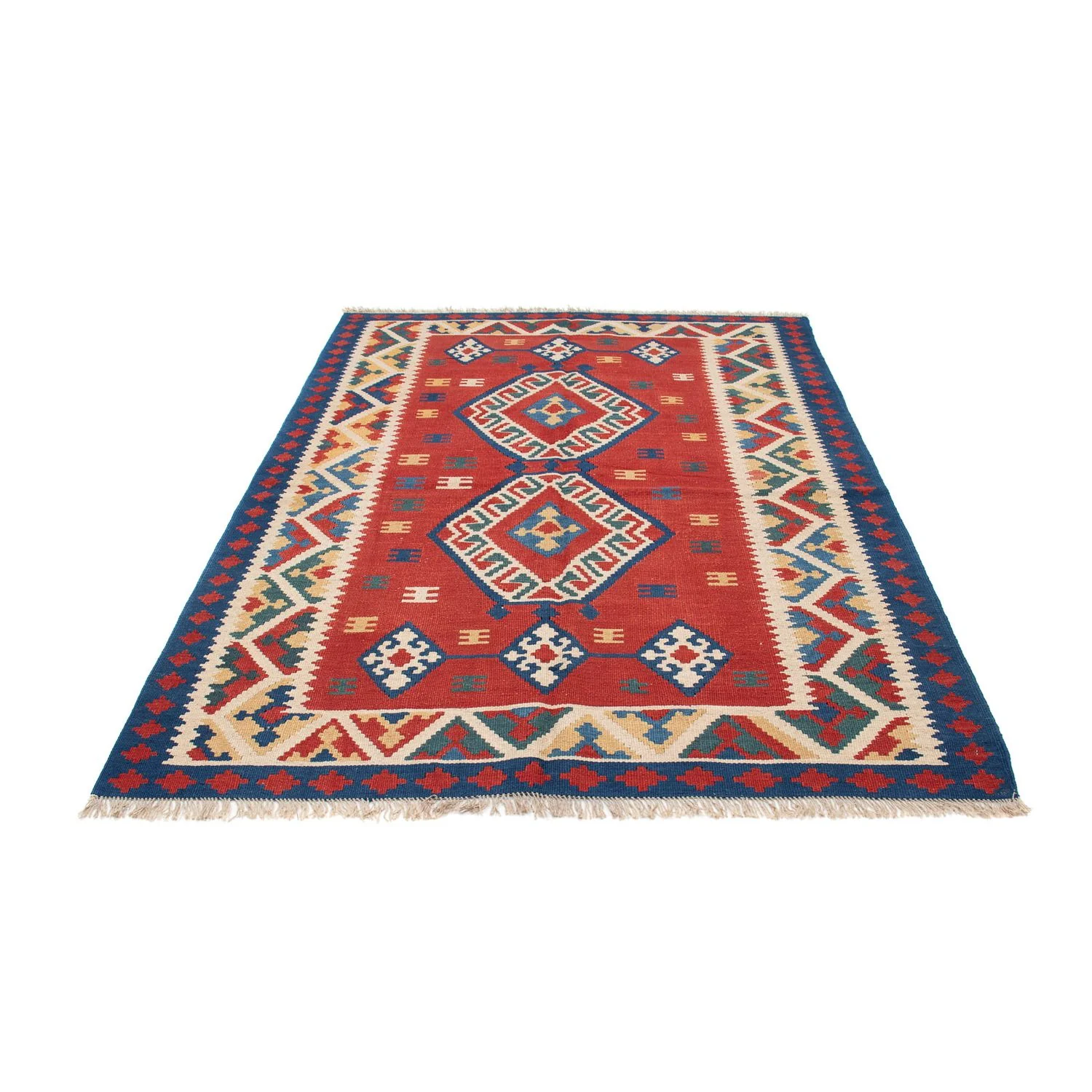 Kelim Teppich - Oriental 222 x 146 cm - dunkelrot - Image 5