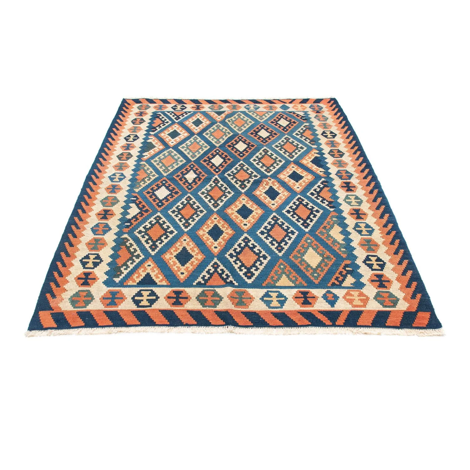 Kelim Teppich - Oriental 222 x 158 cm - blau - Image 5