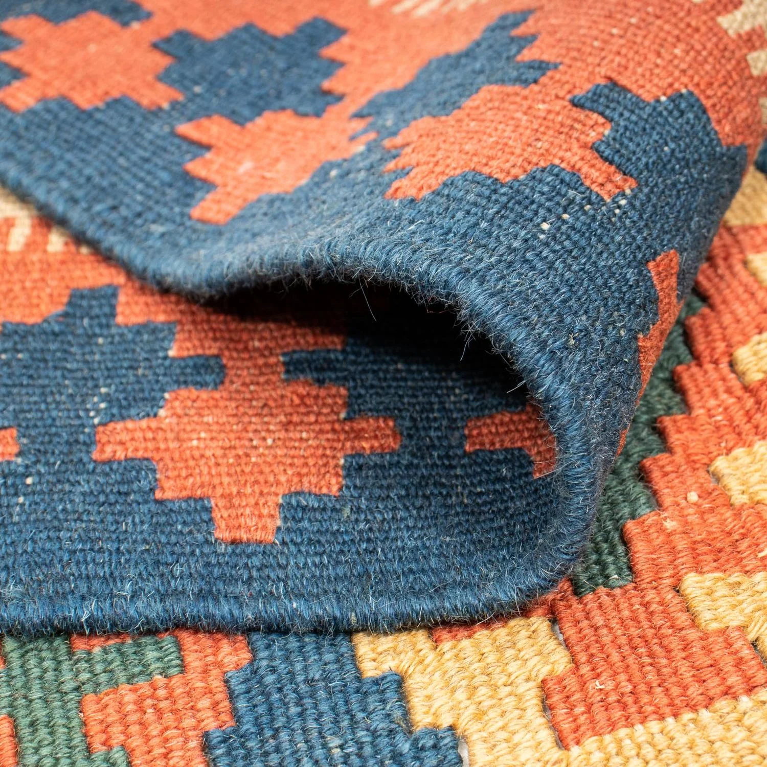 Kelim Teppich - Oriental 232 x 194 cm - blau - Image 4