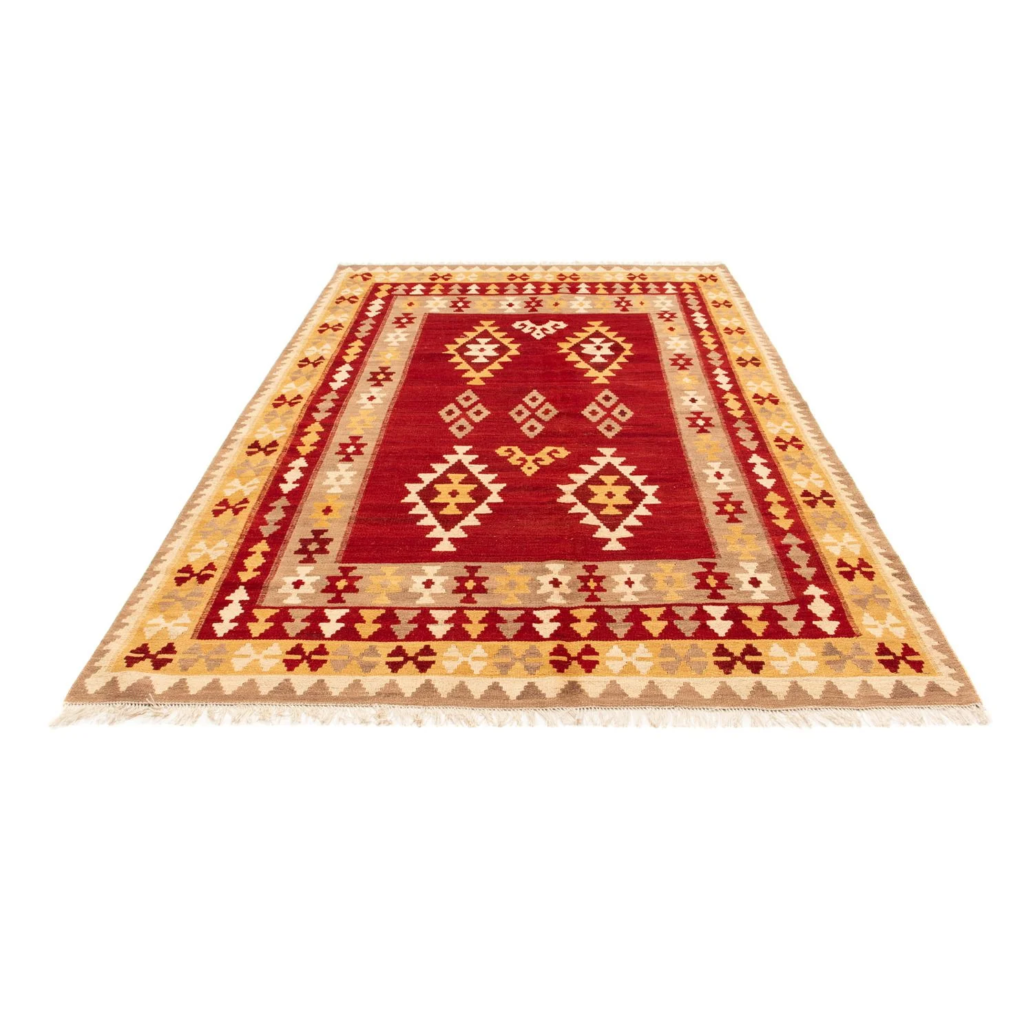 Kelim Teppich - Oriental 252 x 178 cm - dunkelrot - Image 5