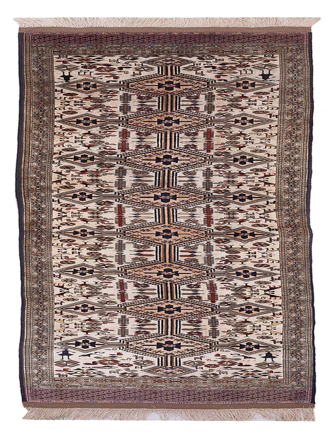 Kelim Seide Teppich 304x90cm